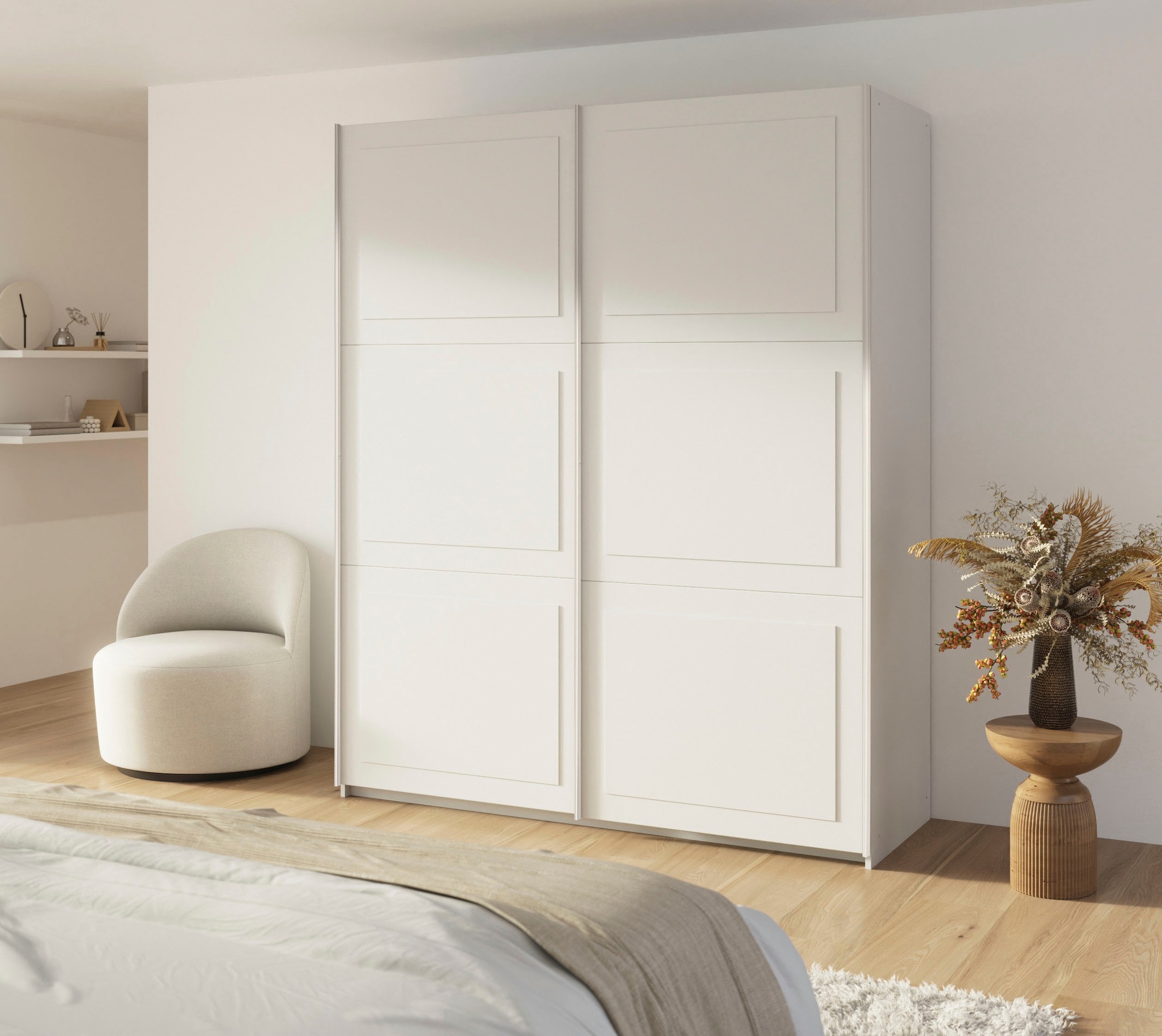rauch Schwebetürenschrank »Ruja«, mit Kassettenfront im Landhausstil