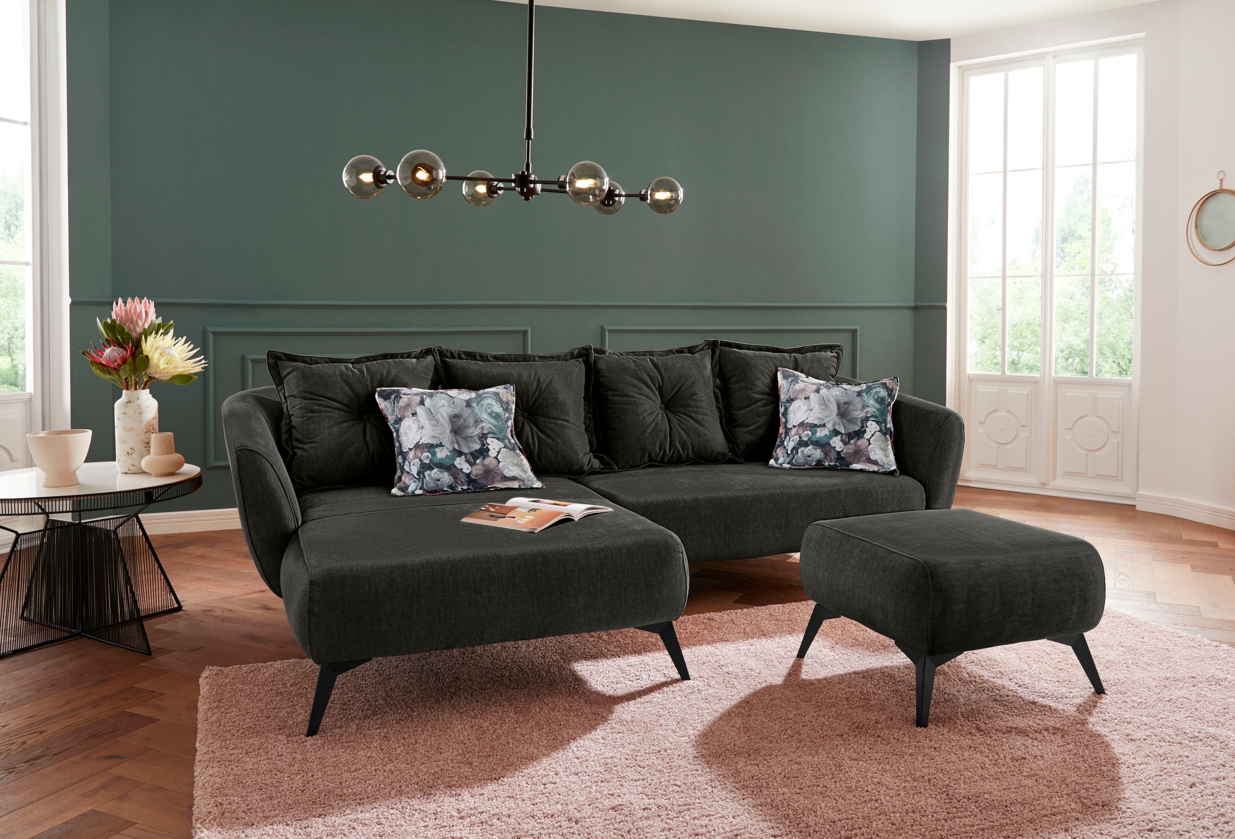 Home affaire Ecksofa "Baggio romantische Polsterecke, bequem, Breite 277 cm günstig online kaufen