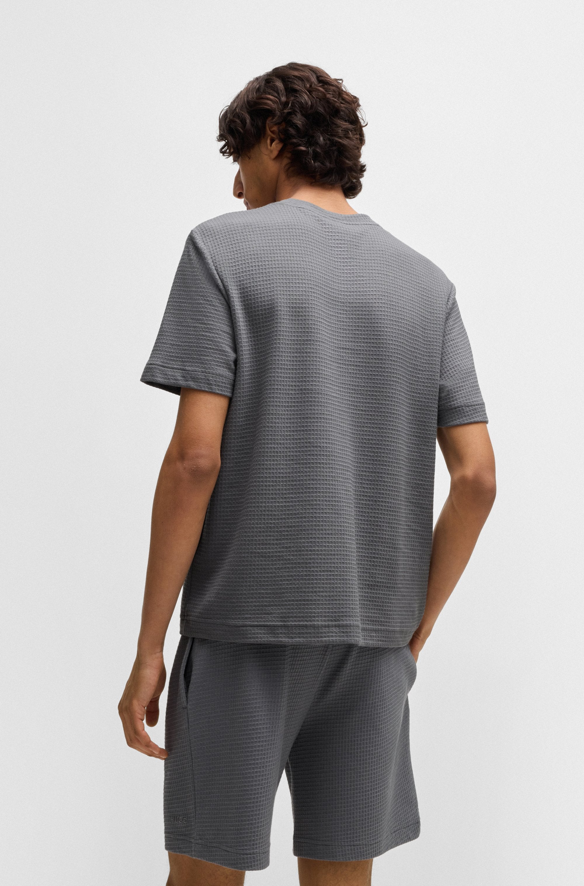 HUGO Underwear T-Shirt »,Austin T-Shirt«, Waffelstruktur und Logo-Stickerei