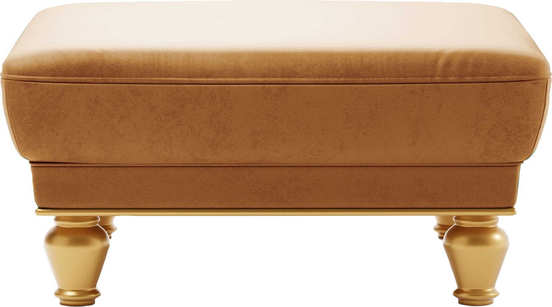 Thumbnail - sit&more Polsterhocker "Orient 5", goldfarbene Füße