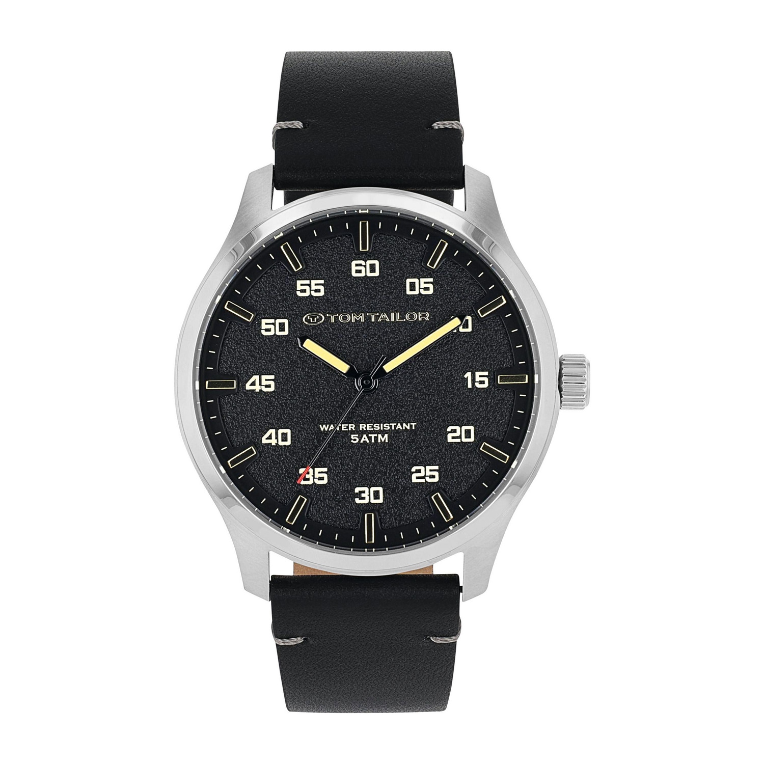 TOM TAILOR Quarzuhr Armbanduhr, Herrenuhr, Lederarmband, analog