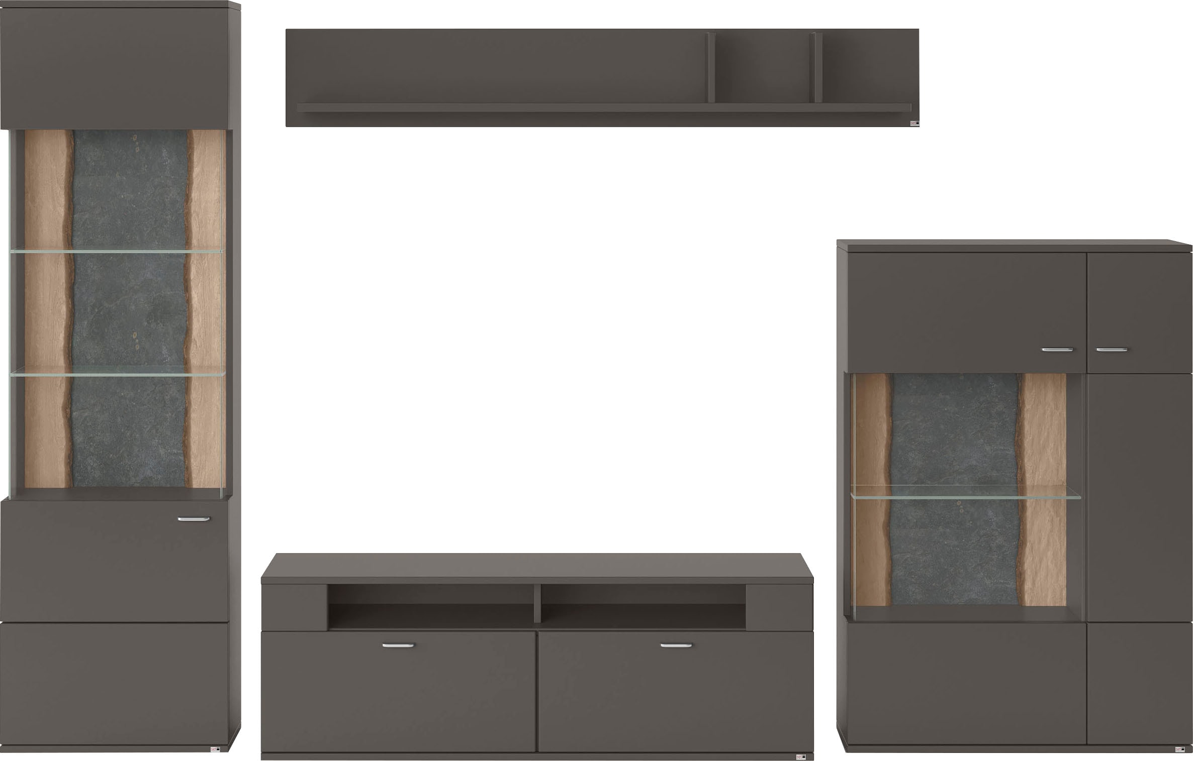 set one by Musterring Wohnwand "TACOMA" Set, 4 Stk. tlg. Typ 02, mit Wandbo günstig online kaufen