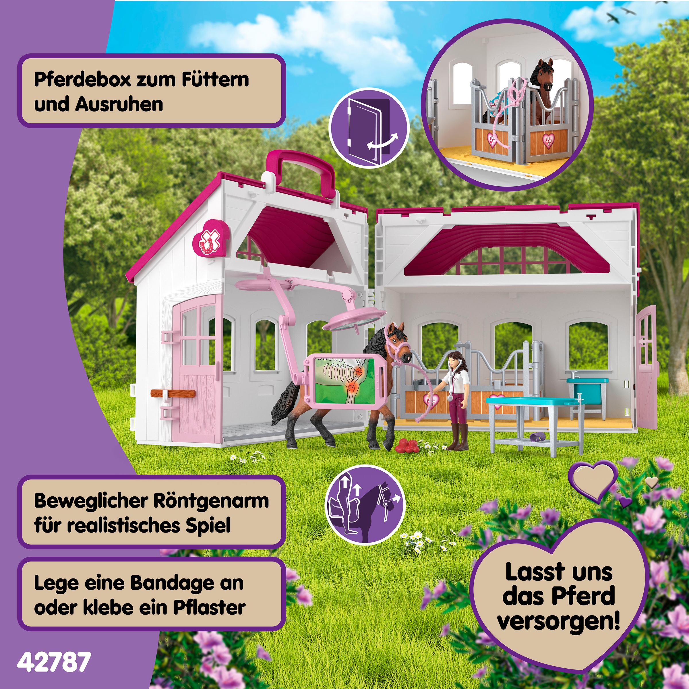 Schleich® Spielwelt »HORSE CLUB, Pferdeklinik Heilende Hufe (42787)«