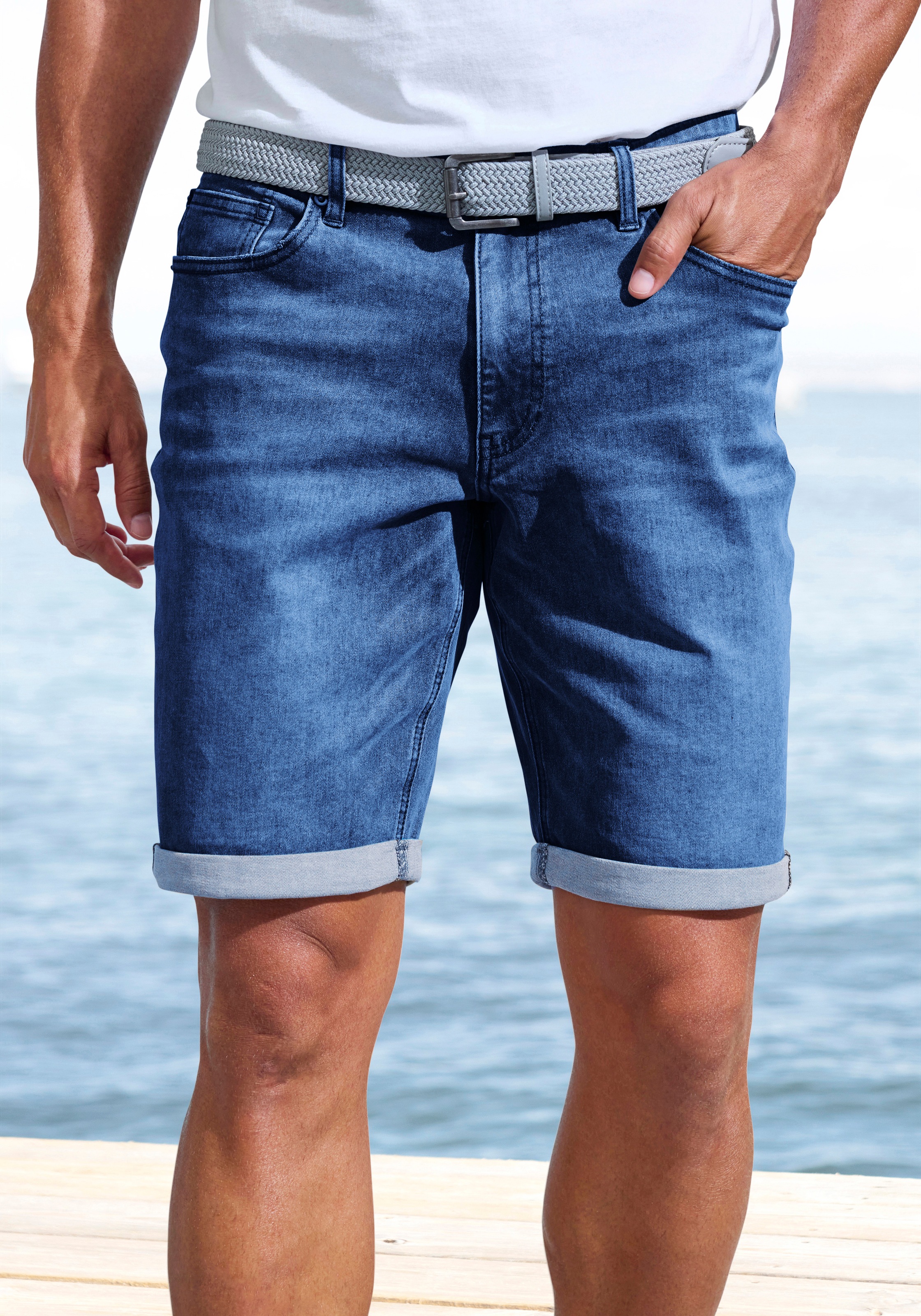 Thumbnail - John Devin Jeansshorts "5-Pocket Shorts," aus elastischer Denim-Qualität