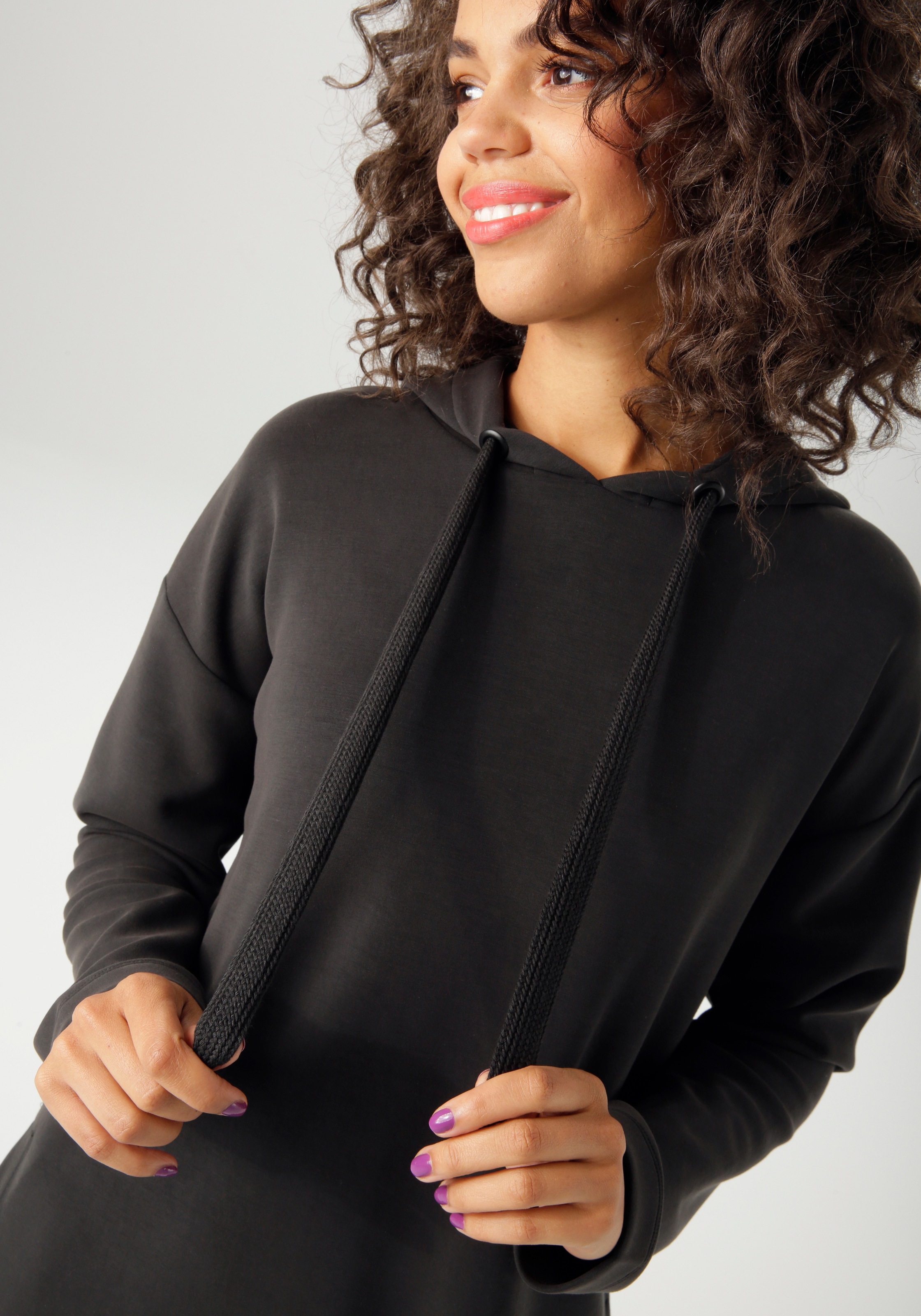 Aniston CASUAL Sweatshirt, mit Bindeband an der Kapuze - NEUE KOLLEKTION