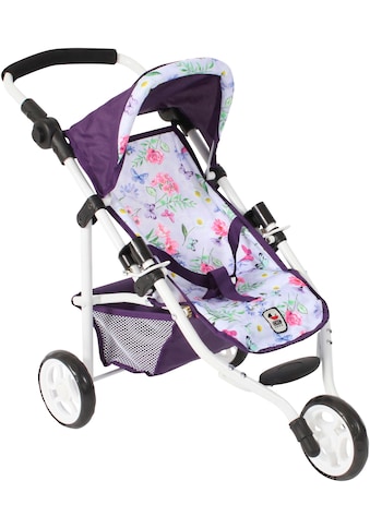 Puppenbuggy »Jogging-Buggy Lola, Flowers lila«