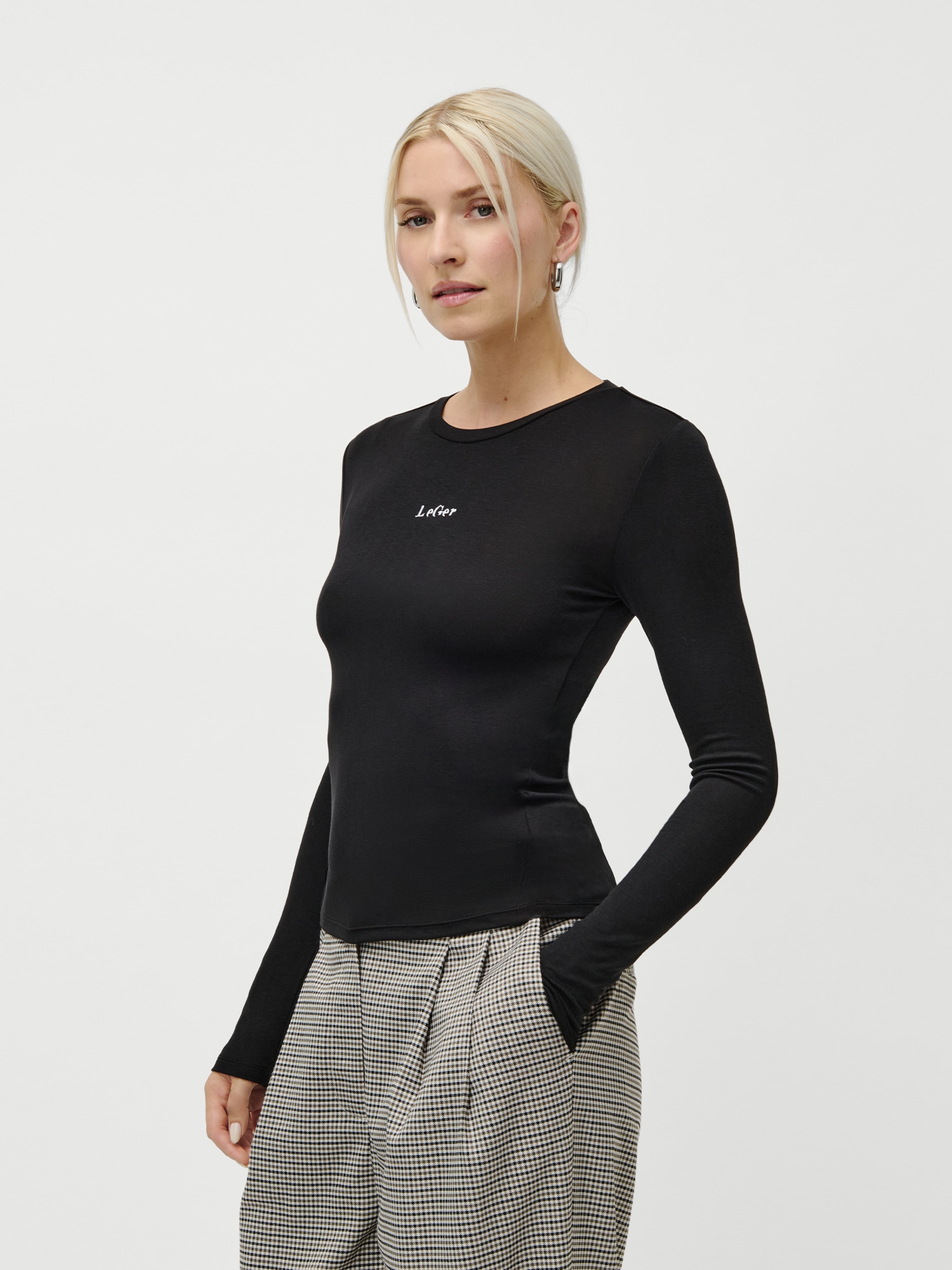 LeGer Langarmshirt »Vianne, LeGer by Lena Gercke«, Regular fit mit Rundhalsausschnitt