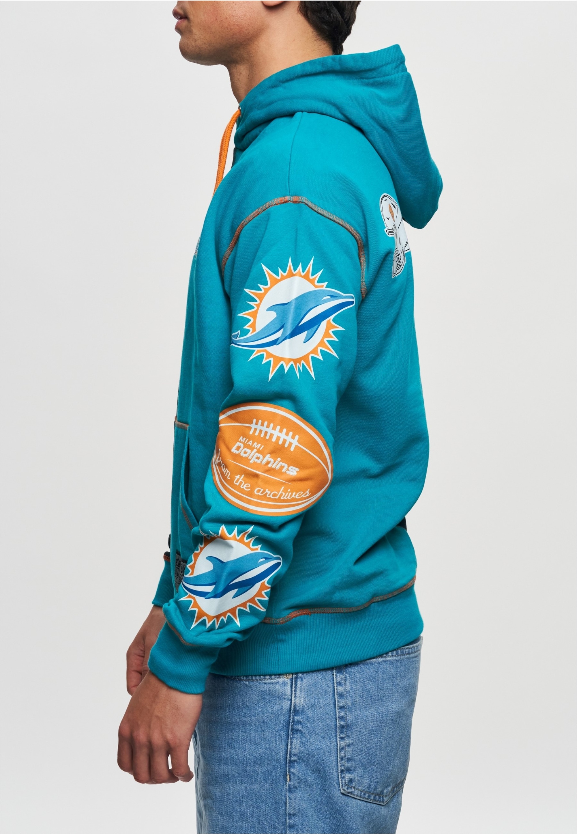 Recovered Kapuzensweatshirt »NFL Dolphins Ink Dye Effect On«, im lockeren Schnitt