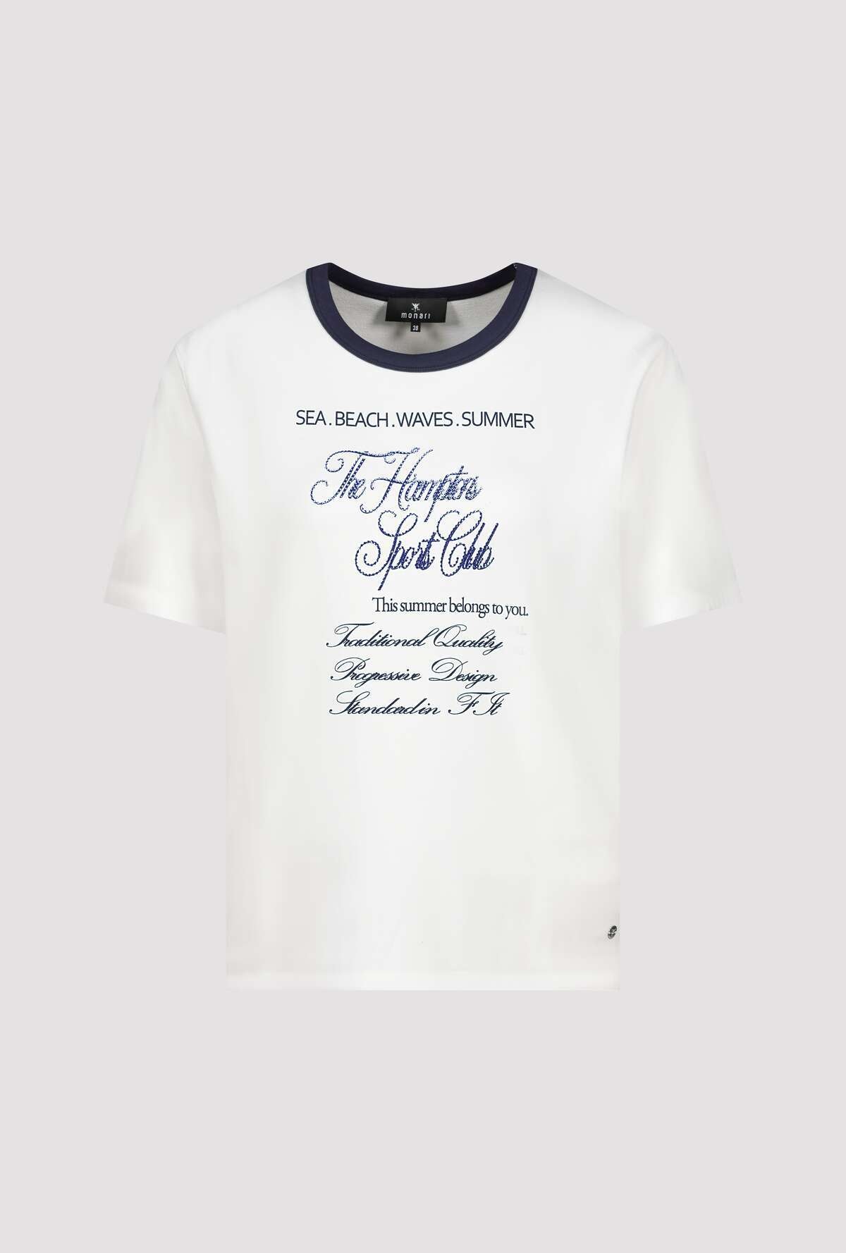 Monari T-Shirt Regular fit mit Strassschrift