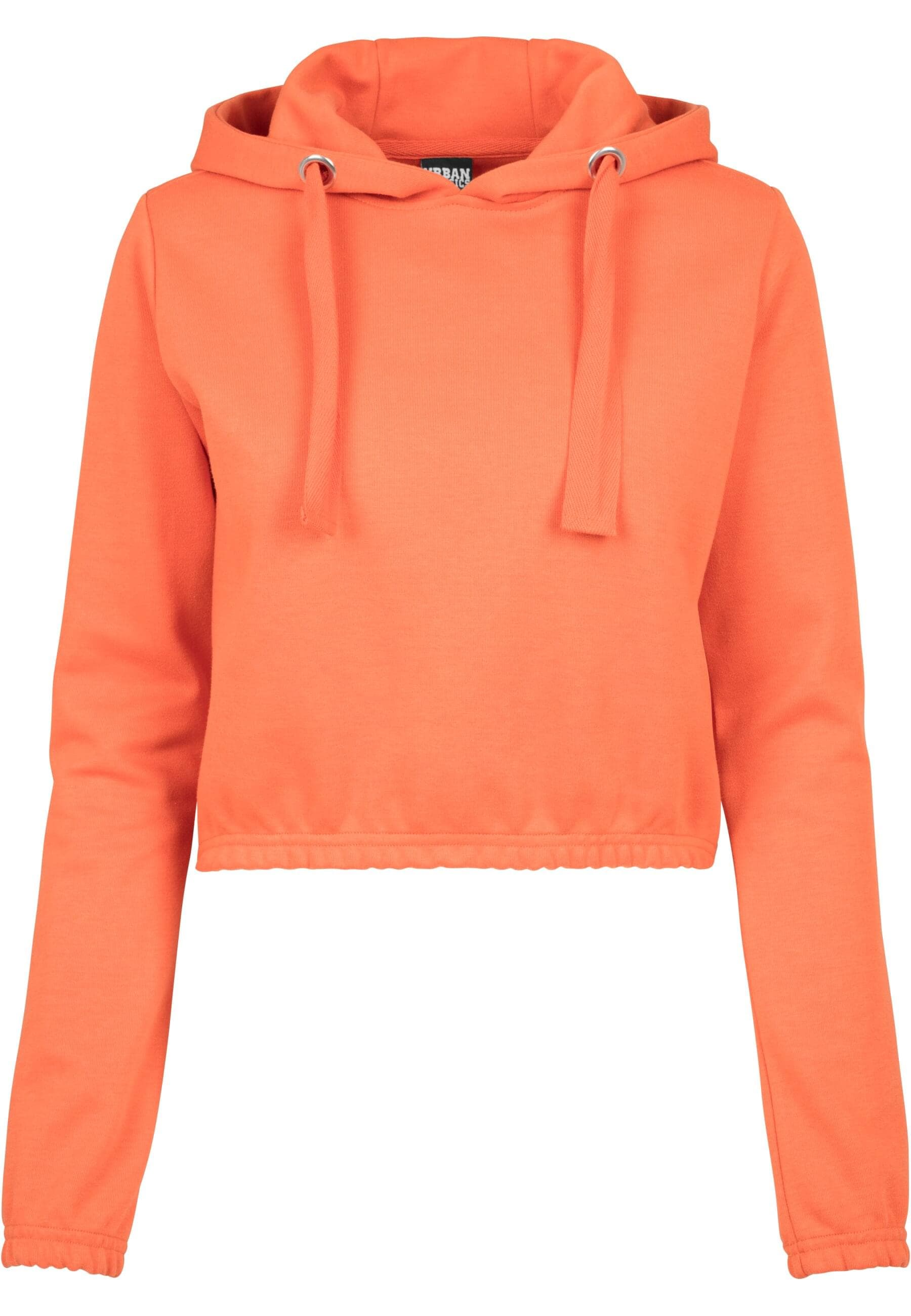 URBAN CLASSICS Rundhalspullover "Urban Classics Damen Ladies Interlock Short Hoody"