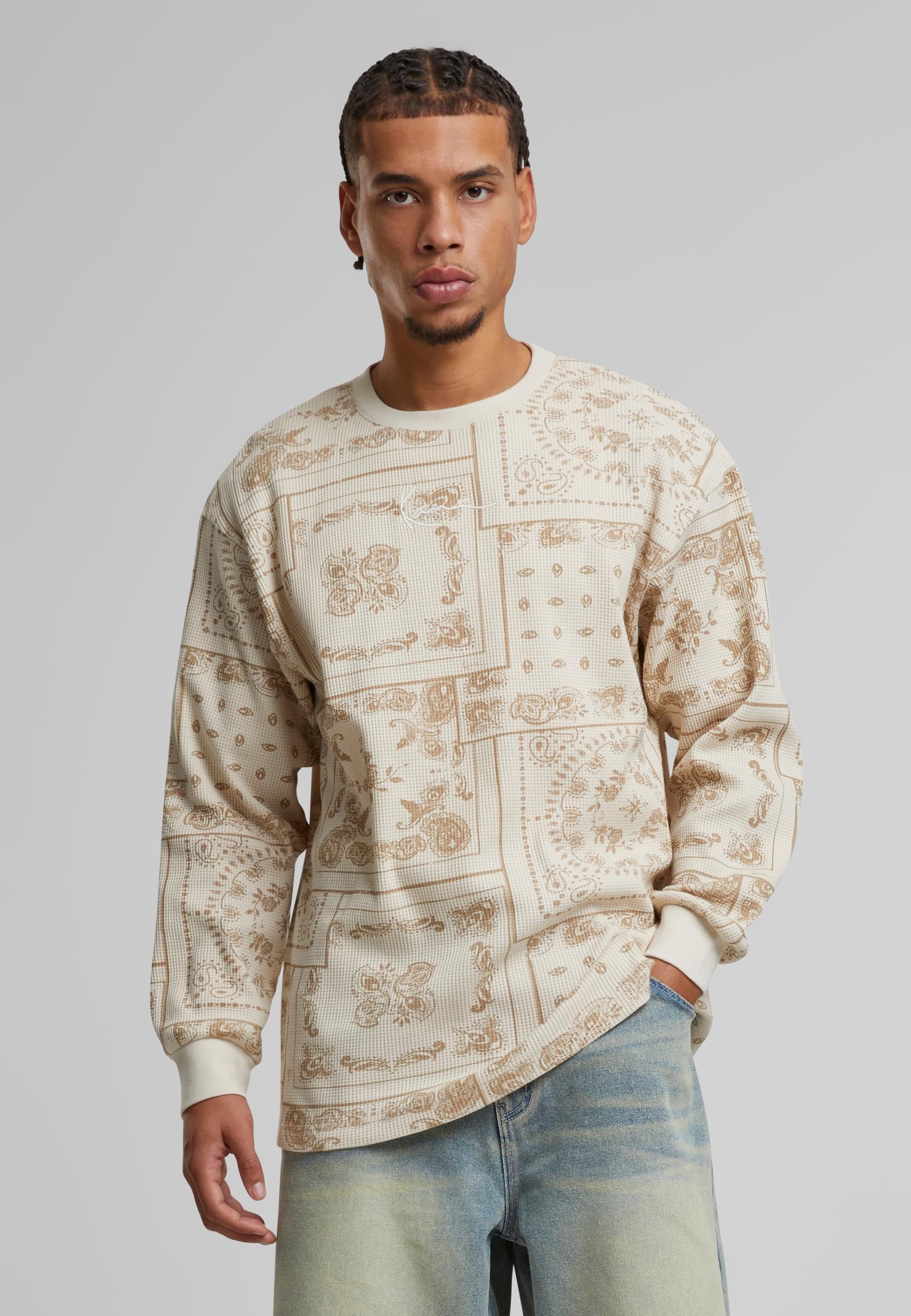 Karl Kani Longsleeve »Karl Kani Signature Paisley Waffle Longsleeve«, (1 tlg.)
