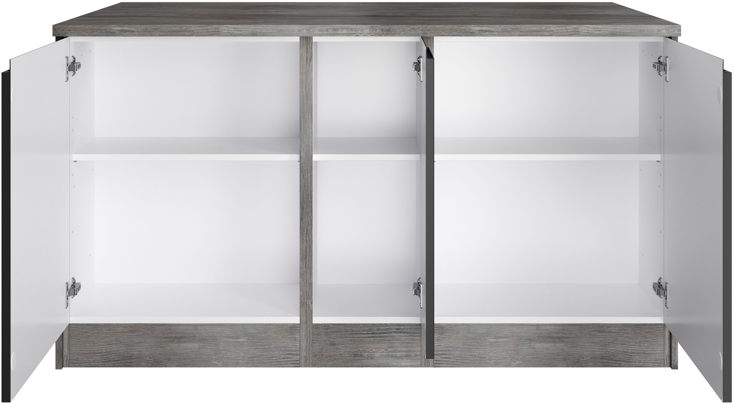 KOCHSTATION Kücheninsel »KS-Virginia«, Breite 153 cm, MDF-Fronten, Flaschenregal