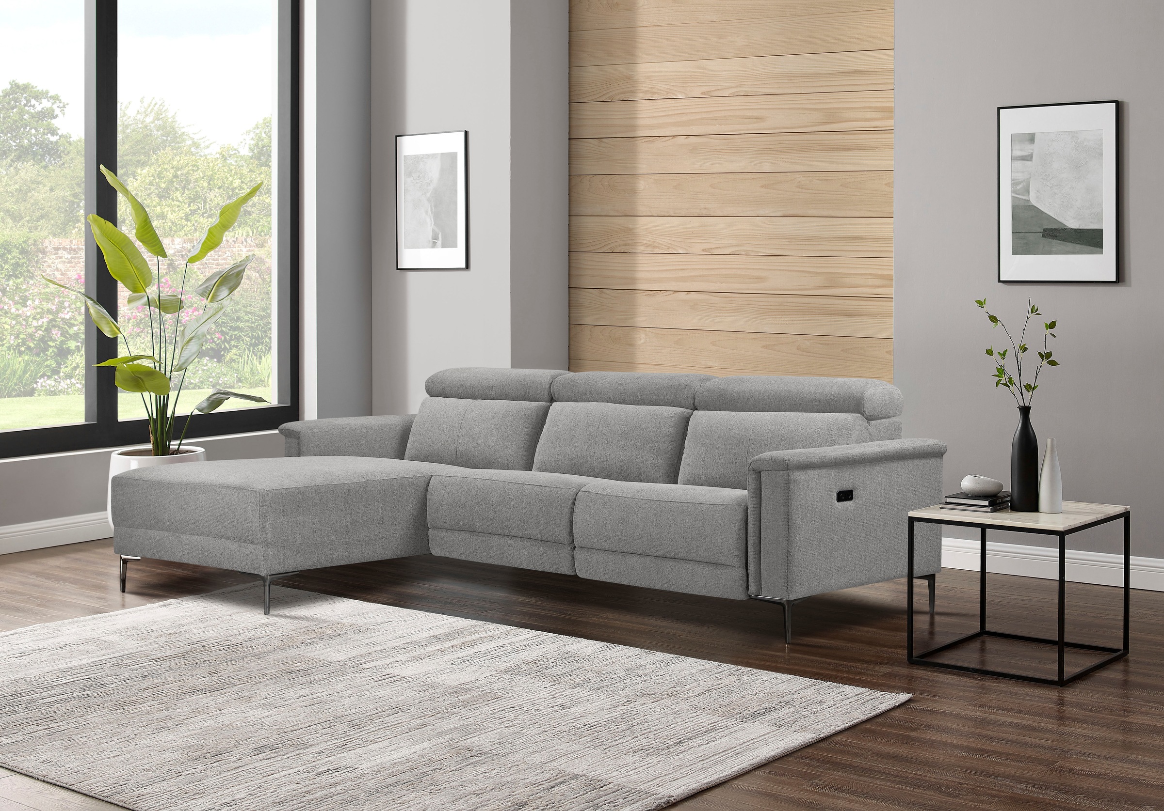 Places of Style Ecksofa Lund, mit man. o. elektr. Relaxfunktion und USB/ Kopfteilverstellung