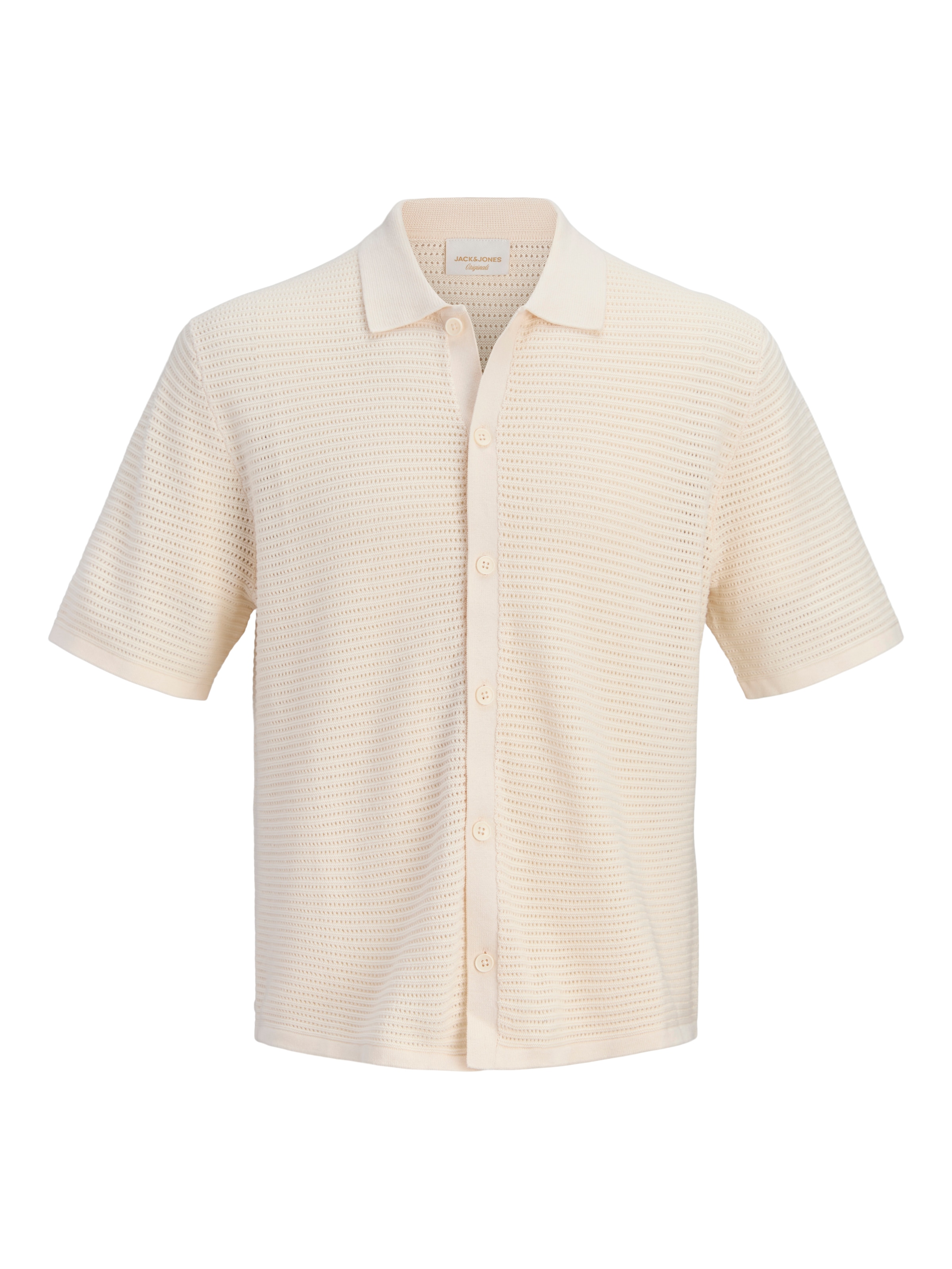 Jack & Jones Kurzarmhemd »JORMAINE KNIT SS POLO CARDIGAN SN« Gestrickt, Baumwolle, relexed fit