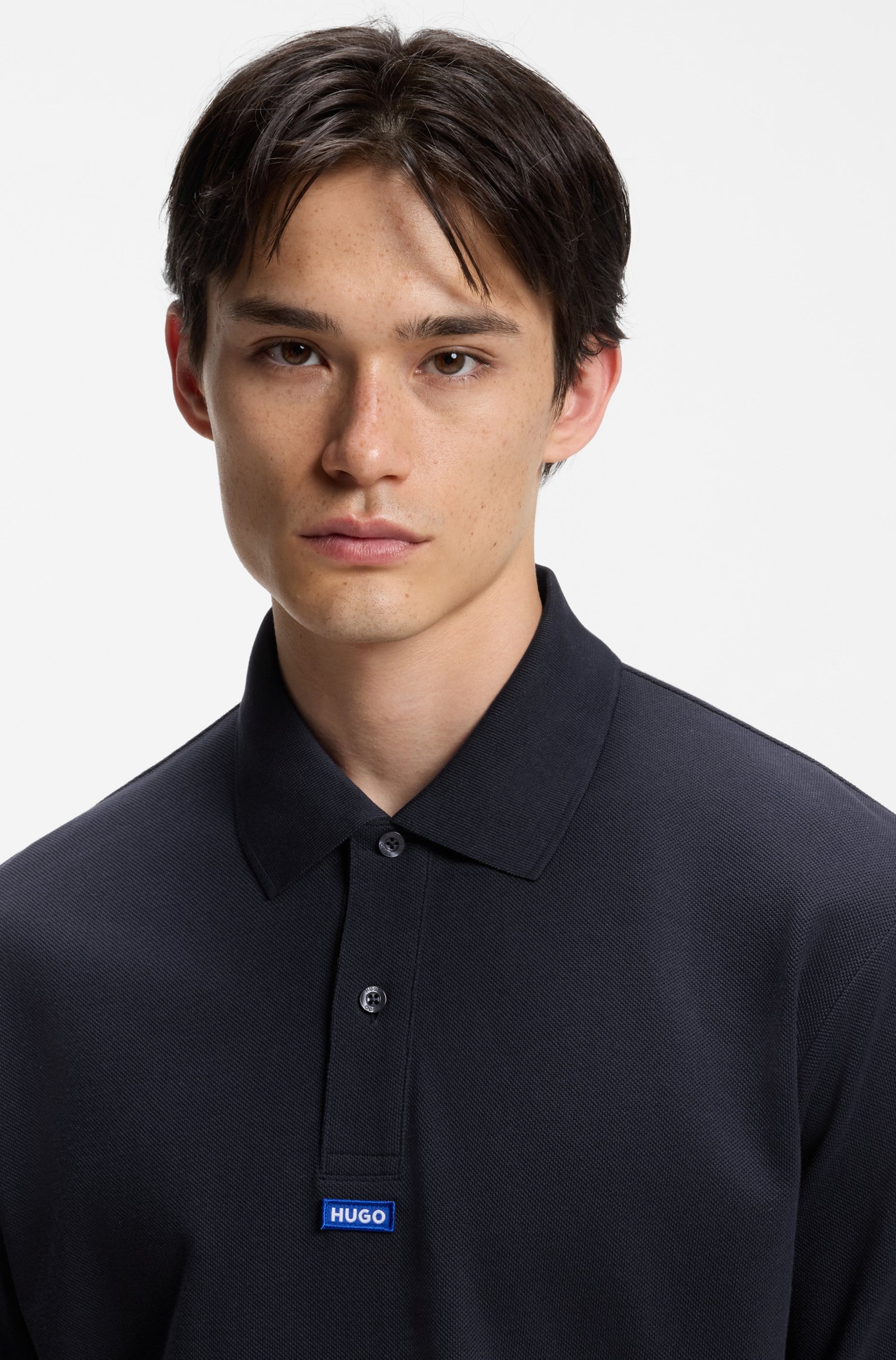 HUGO Poloshirt "Nolitos" Polokragen, Loose Fit, reine Baumwolle