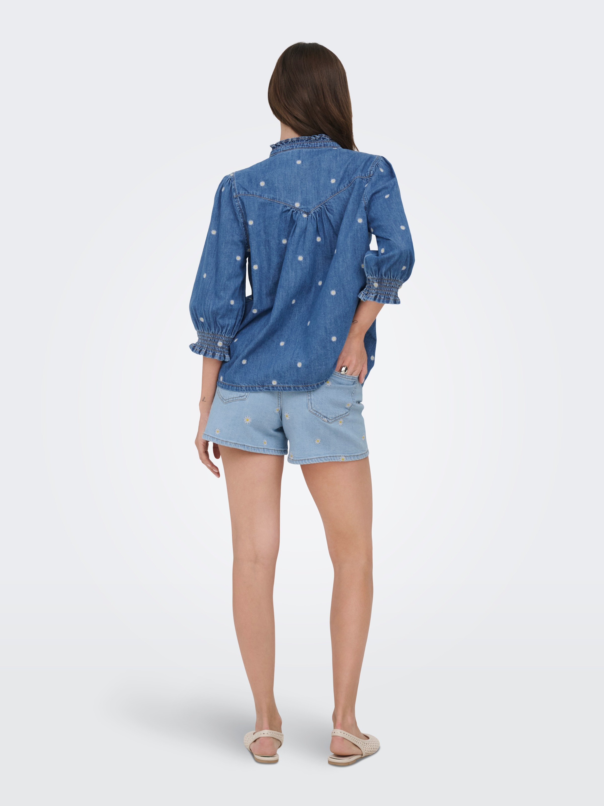 ONLY Jeansshorts »ONLJOSEPHINE HW DAISY DNM SHORTS AZGNOOS« Baumwollmischung, High Waist
