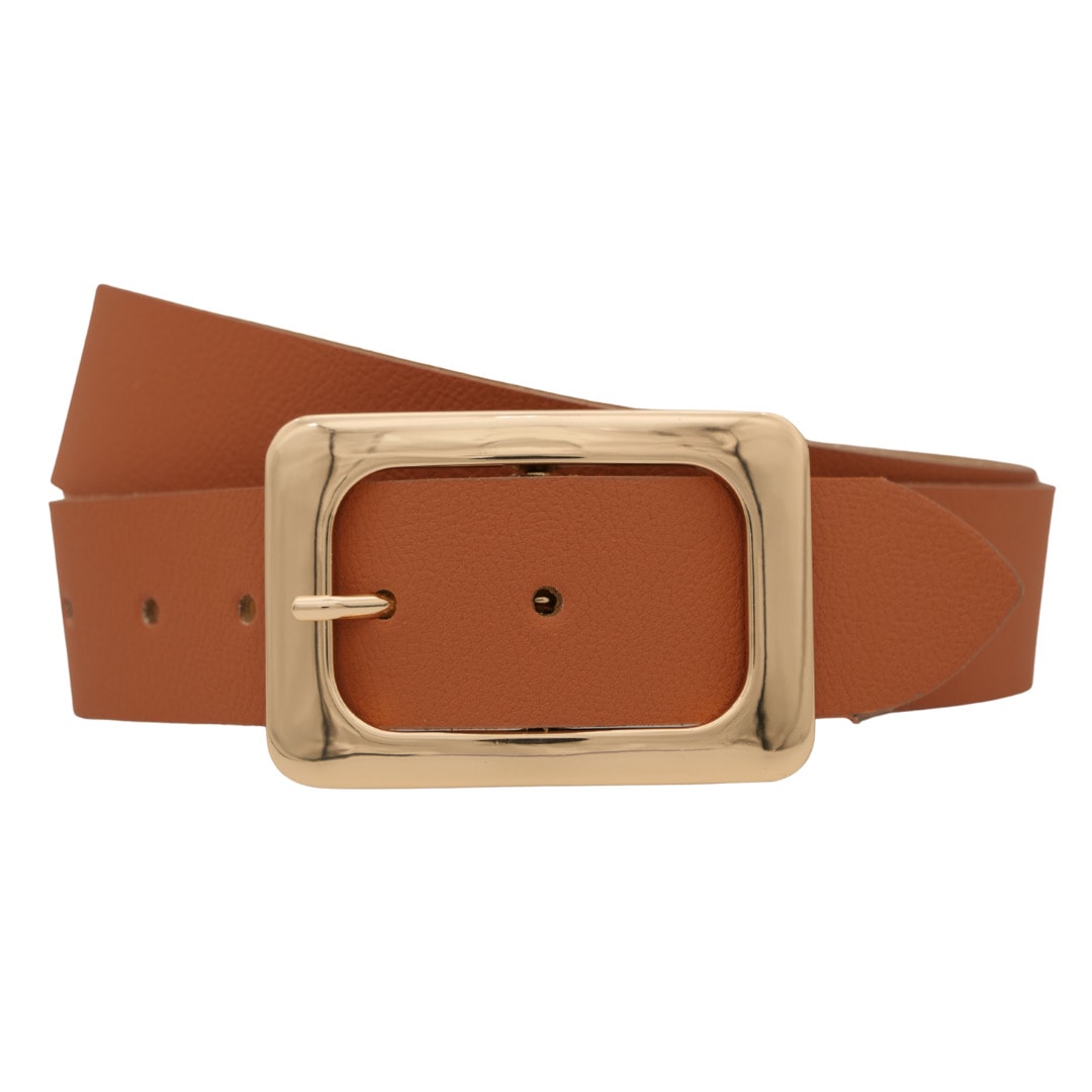 Ledergürtel ANNAMATONI "AnnaMatoni Ledergürtel Flora Ledergürtel Flora", Damen, Gr. TW90 - 105cm Gesamtlänge, braun (cognac 640), 100% Leder, Gürtel Ledergürtel