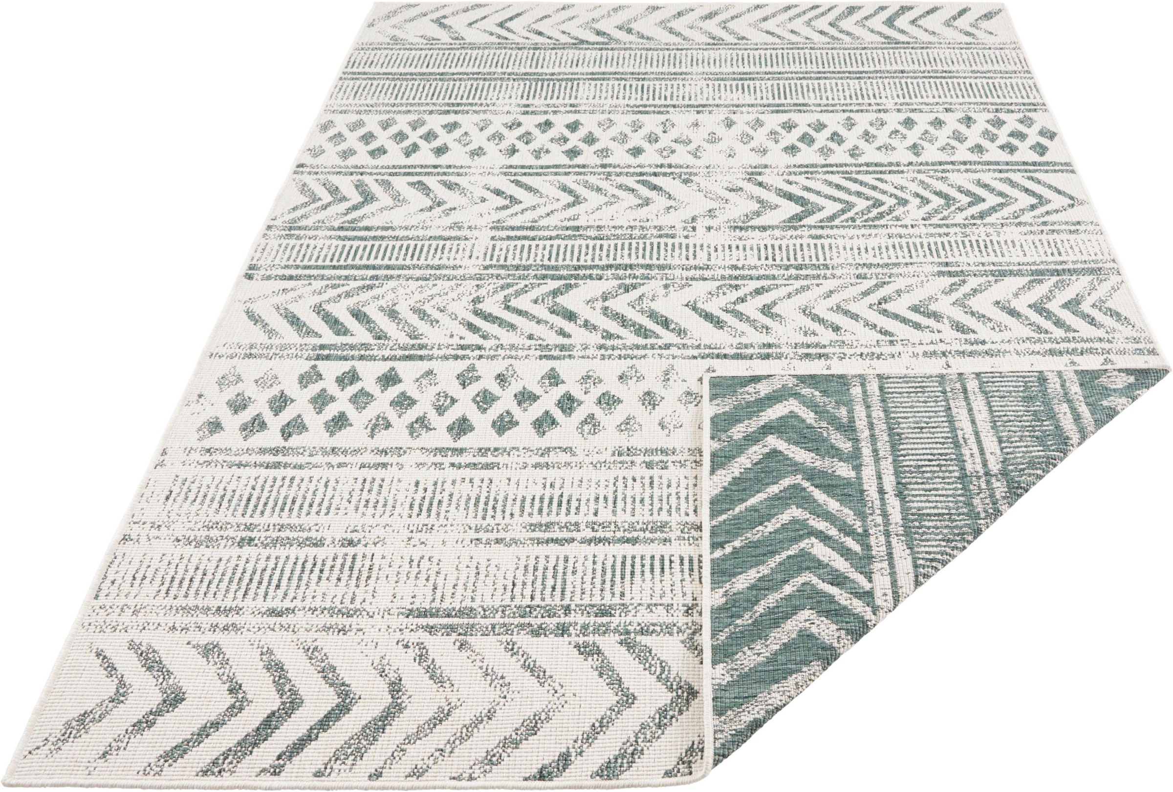 NORTHRUGS Teppich »BIRI Wendeteppich«, rechteckig, In-& Outdoor, Wetterfest, Balkon, Garten, Wohnzimmer, Wasserfest, Boho