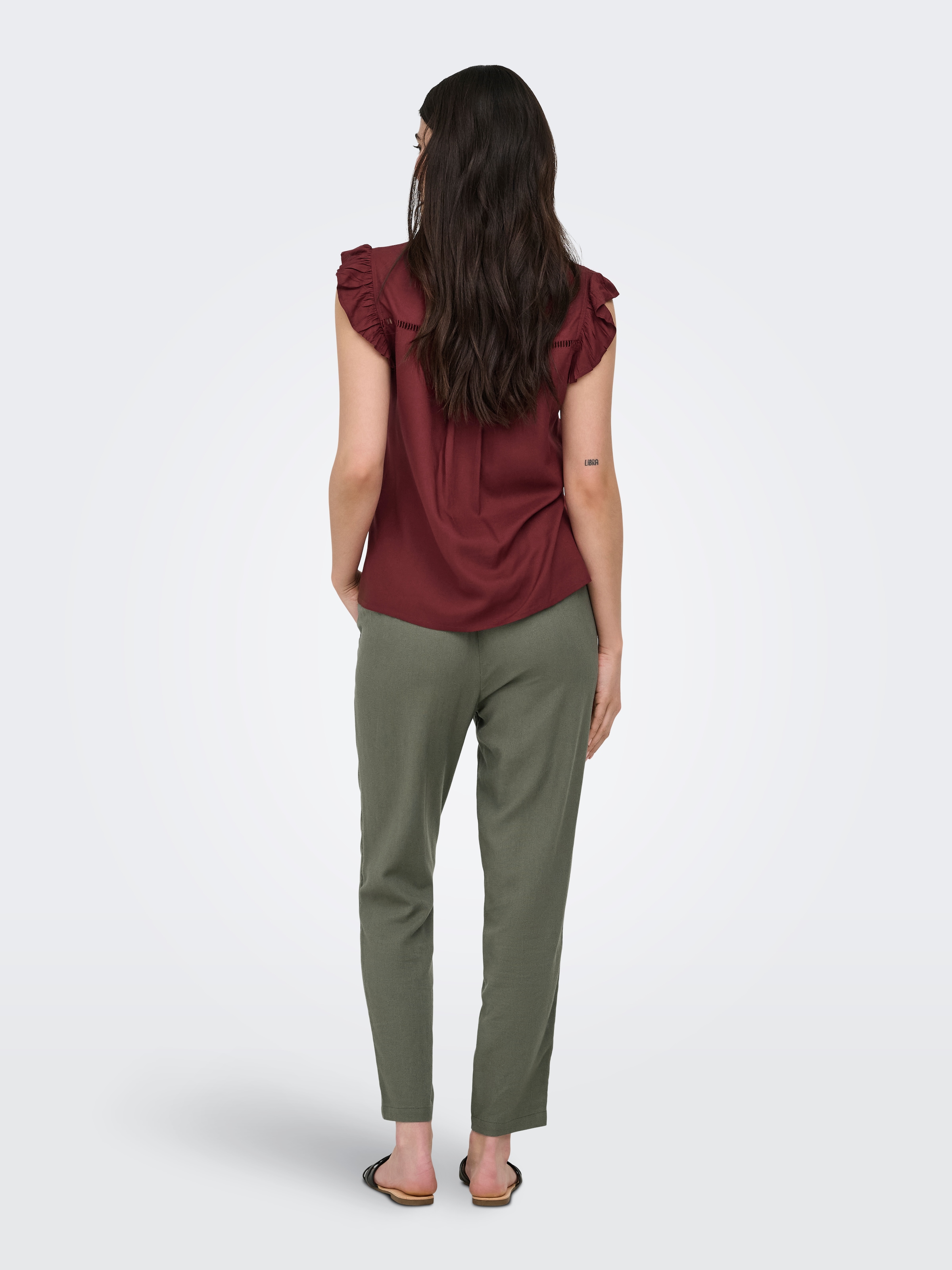 ONLY Kurzarmbluse »ONLROSELLA LIFE CAPSLEEVE SHIRT WVN NOOS« Viskose, regular fit