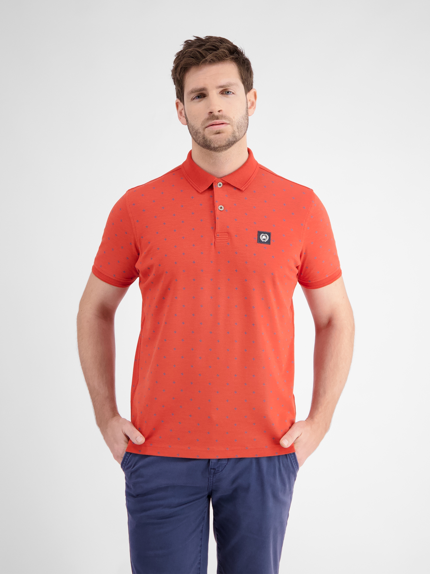 LERROS Poloshirt "LERROS Poloshirt mit Punkt-Print" günstig online kaufen