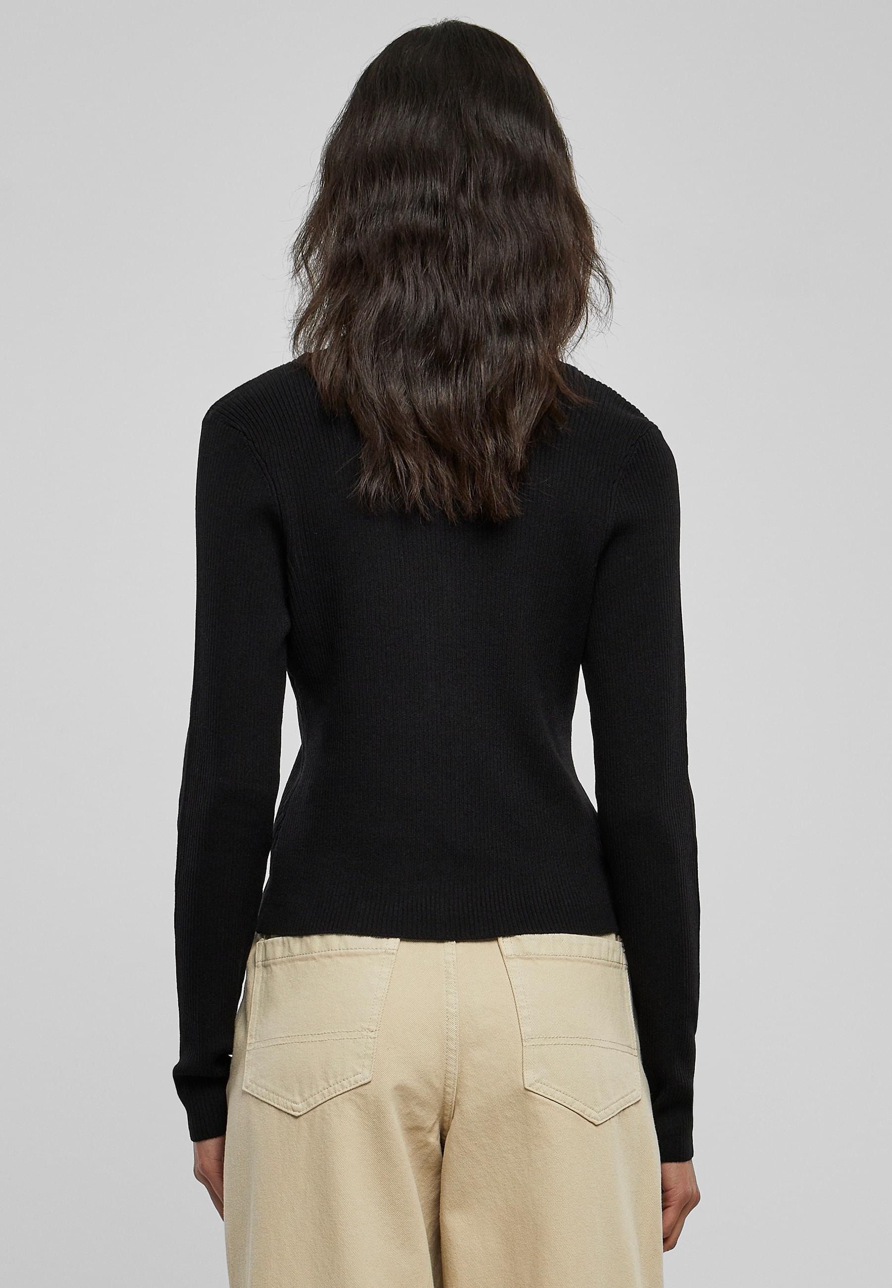 URBAN CLASSICS Strickjacke »Urban Classics Damen Ladies Short Rib Knit Cardigan«