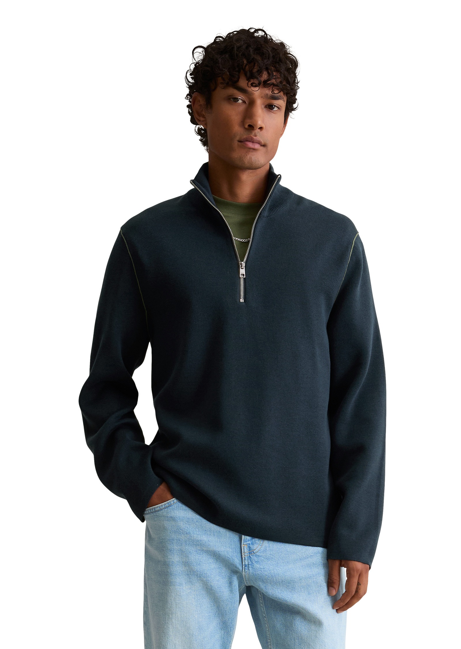 Marc OPolo DENIM Troyer "aus hochwertigem Bio-Baumwoll-Lyocell-Mix" günstig online kaufen