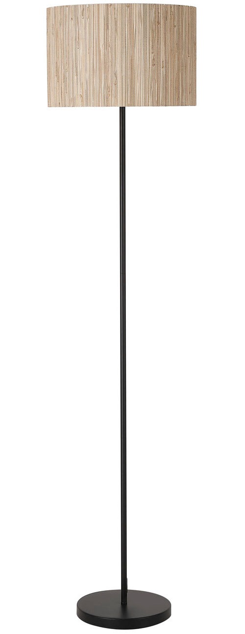 Searchlight Stehlampe »Meadow 1Lt Stehleuchte, natürlicher Rasenschirm und Schwarzes Metall« E27 1 Stk.