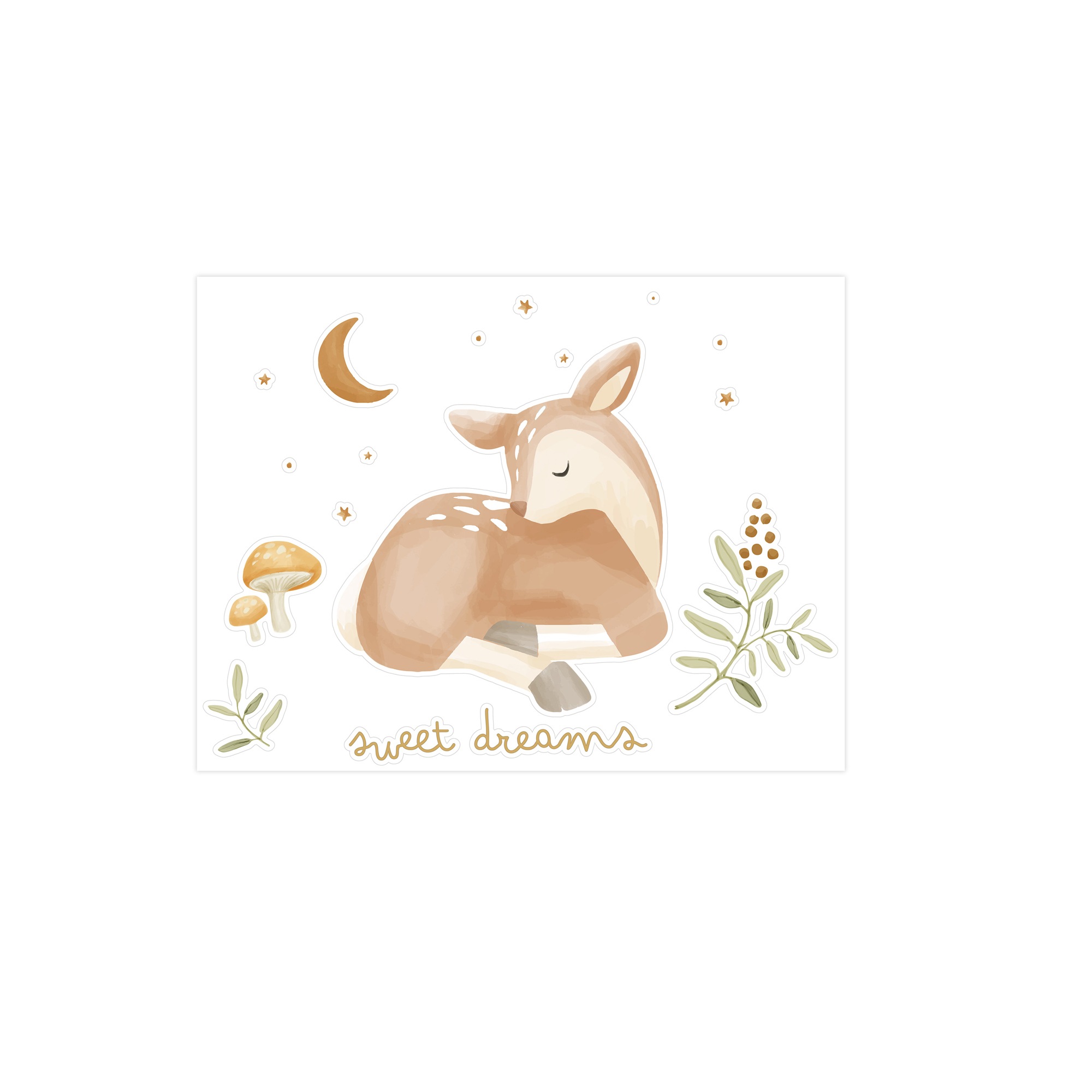LITTLE DUTCH Wandtattoo »Wandsticker Set Fairy Garden Sweet Dreams (40x30cm)«, (1 St.)