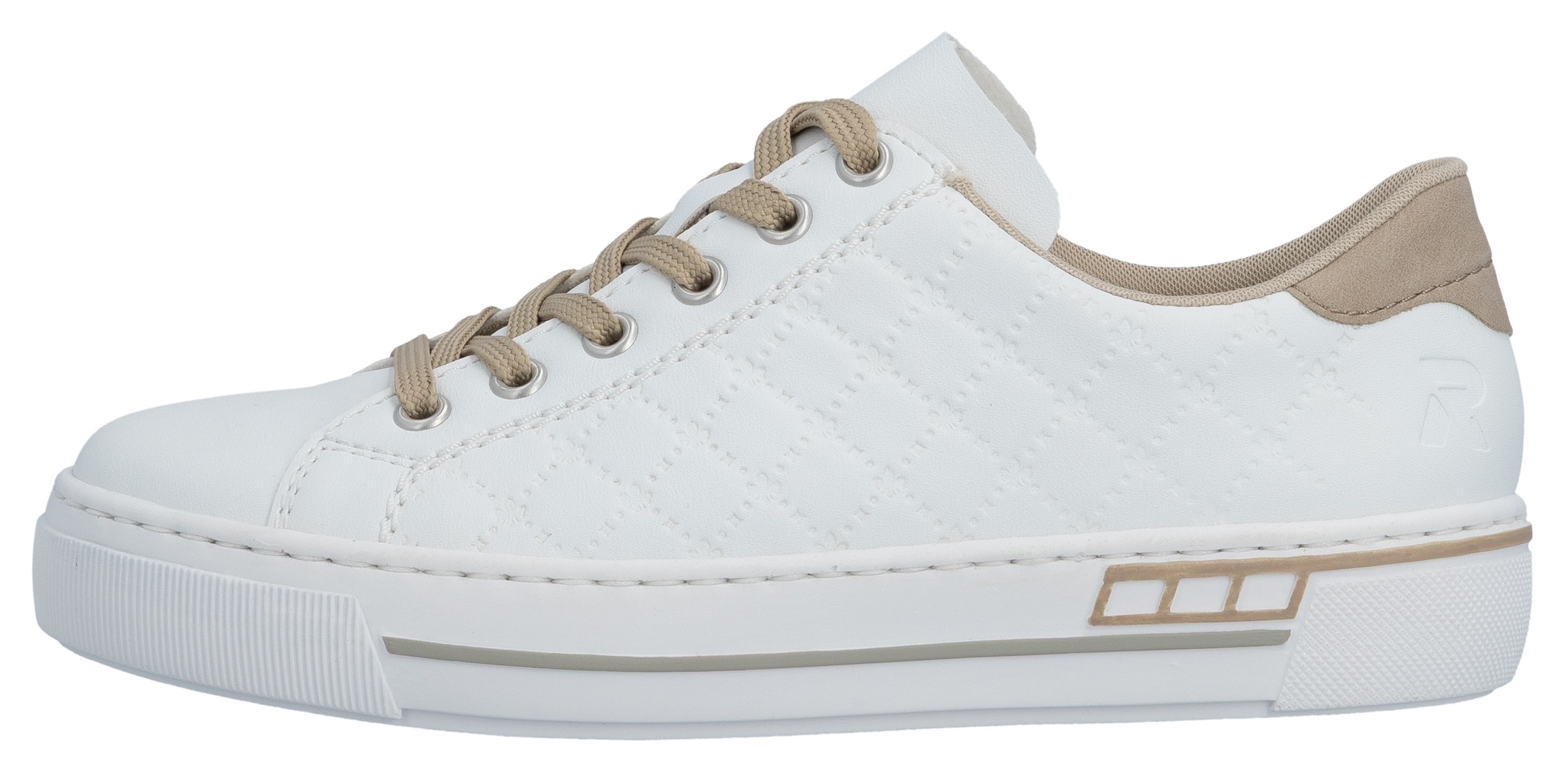Rieker Plateausneaker  harmonischen Kontrastdetails, Freizeitschuh, Halbschuh, Schnürschuh