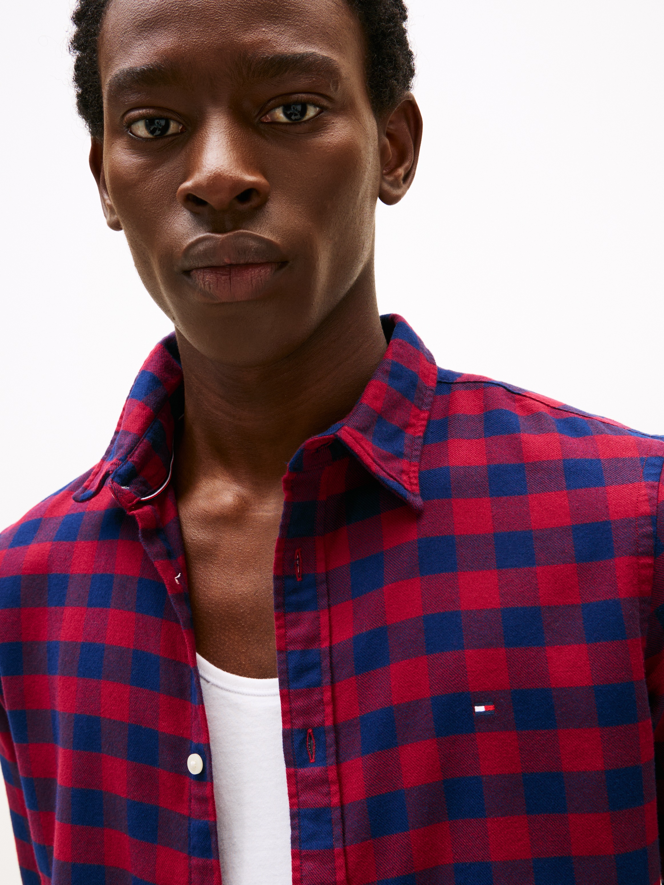 Tommy Hilfiger Langarmhemd »BRUSHED GINGHAM SF SHIRT«, modisch kariert