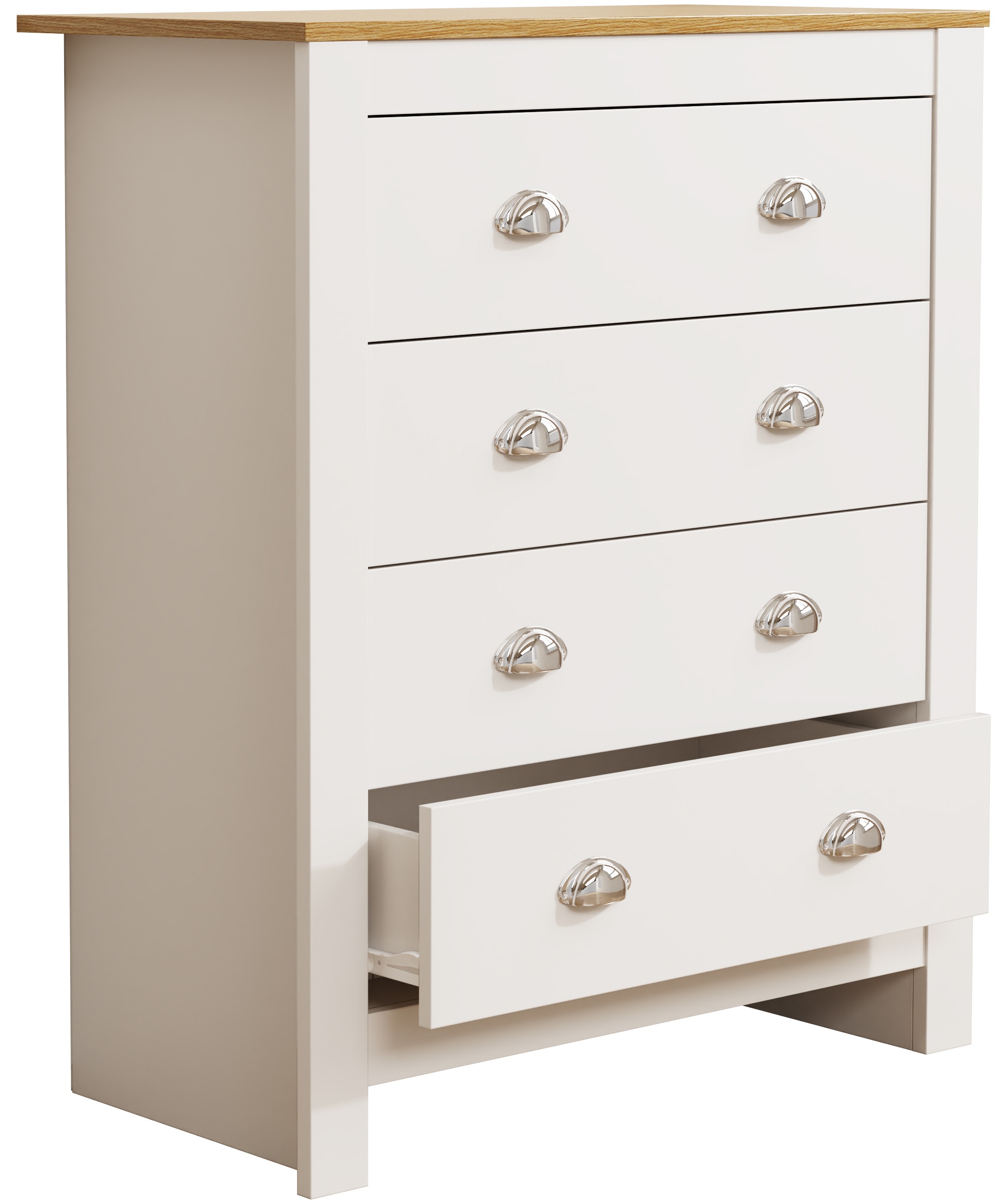 VCM Kommode »VCM Holz Kommode | Sideboard mit Schubladen | Maße ca. H. 95 x B. 79 x T. 40 cm - Balusa XL«, (VCM Balusa)