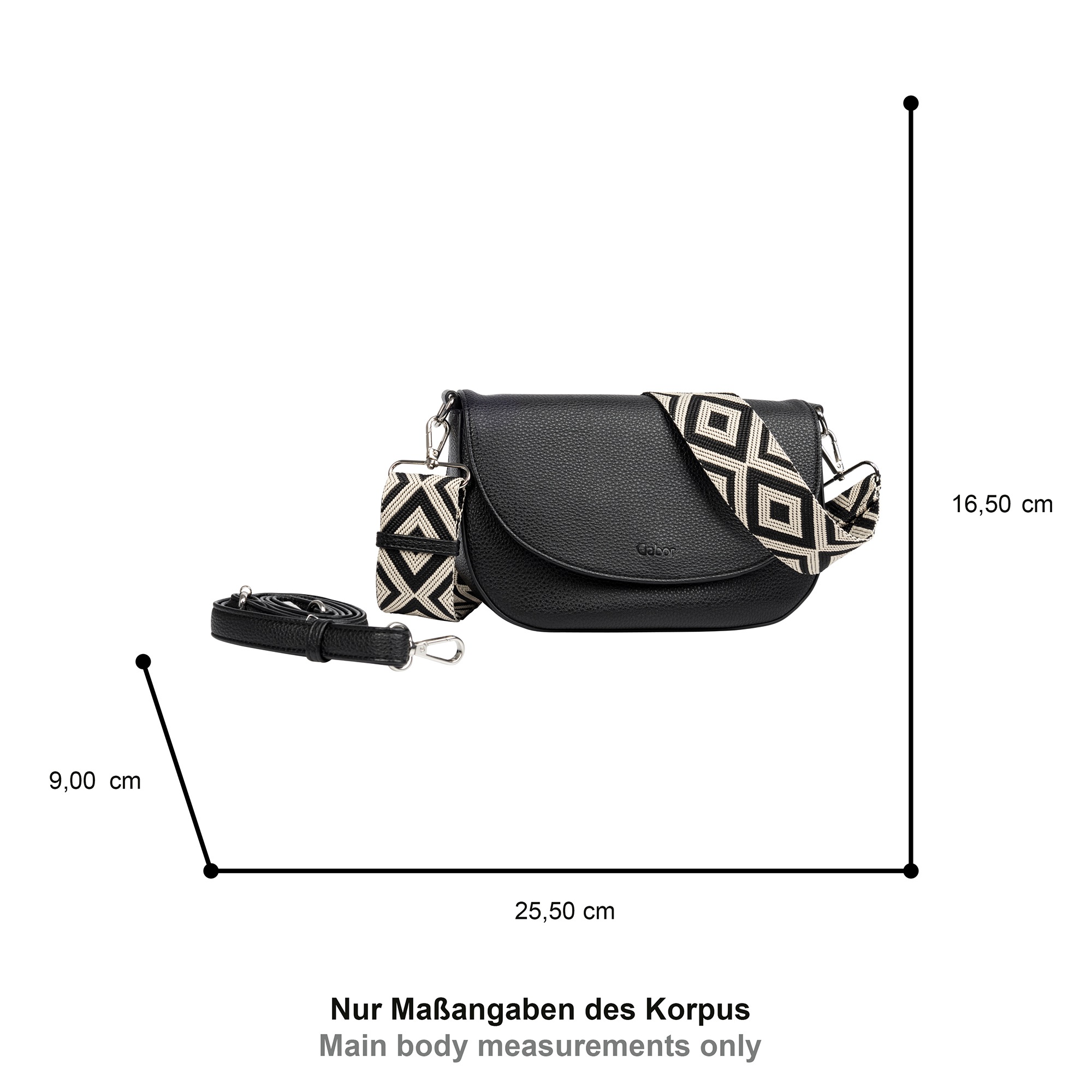 Gabor Satteltasche "Linda" weiches Kunstleder mit elegantem Schultergurt au günstig online kaufen