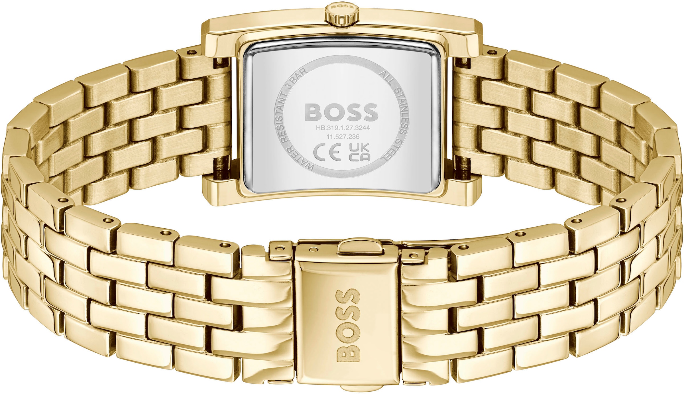 BOSS Quarzuhr »LUCY«, Armbanduhr, Damenuhr, Edelstahlarmband, analog