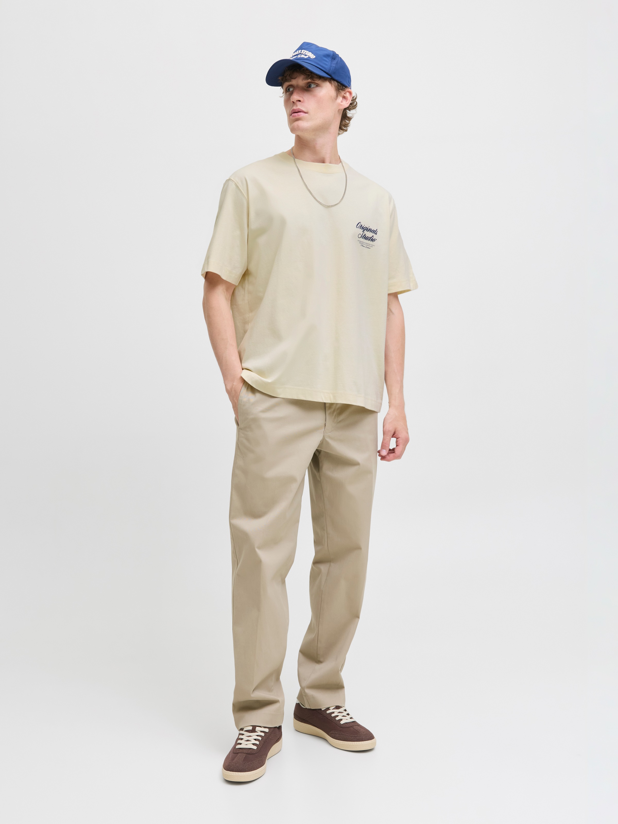 Jack & Jones Kurzarmshirt »JORNORREBRO TYPO TEE SS CREW NECK NOOS«