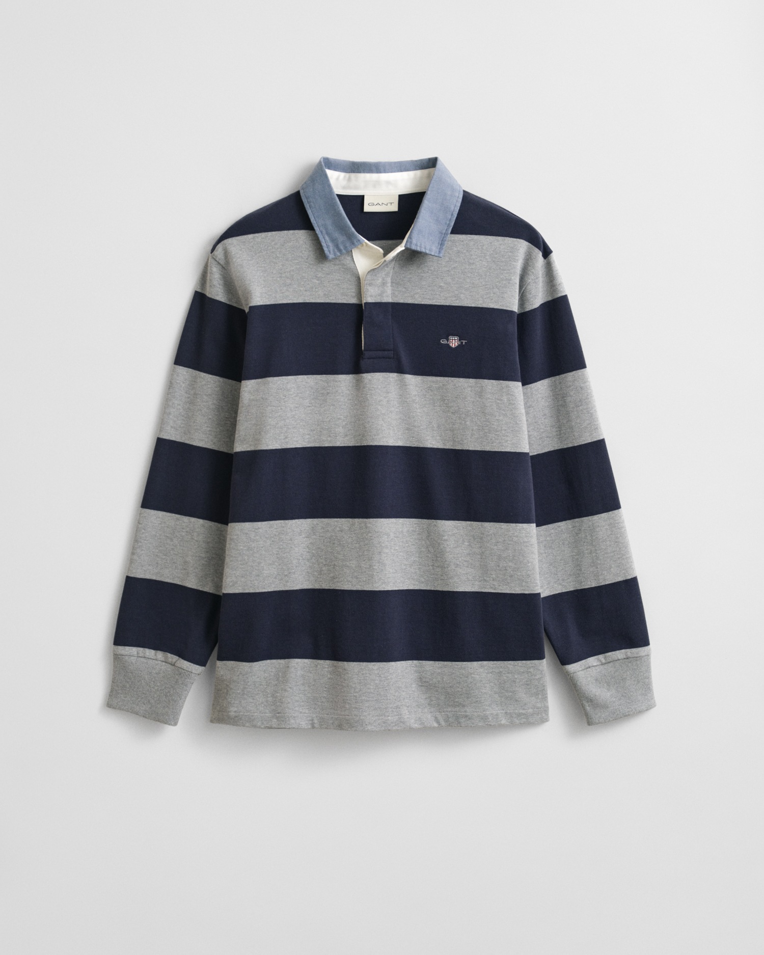 Gant Langarm-Poloshirt »REG CHAMBRAY STRIPE HEAVY RUGGER«