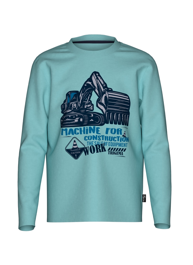 Trigema Longsleeve »TRIGEMA Langarmshirt mit großem Bagger-Print«, (1 tlg.)