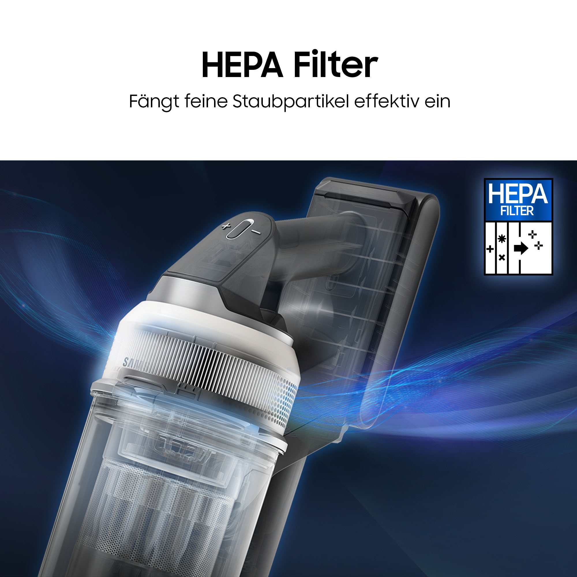 Samsung Akku-Handstaubsauger »VS70H28HFC/WD, Jet 95S CompleteClean« beutellos, 770 W, beutellos, Ersatzakku separat erhältlich