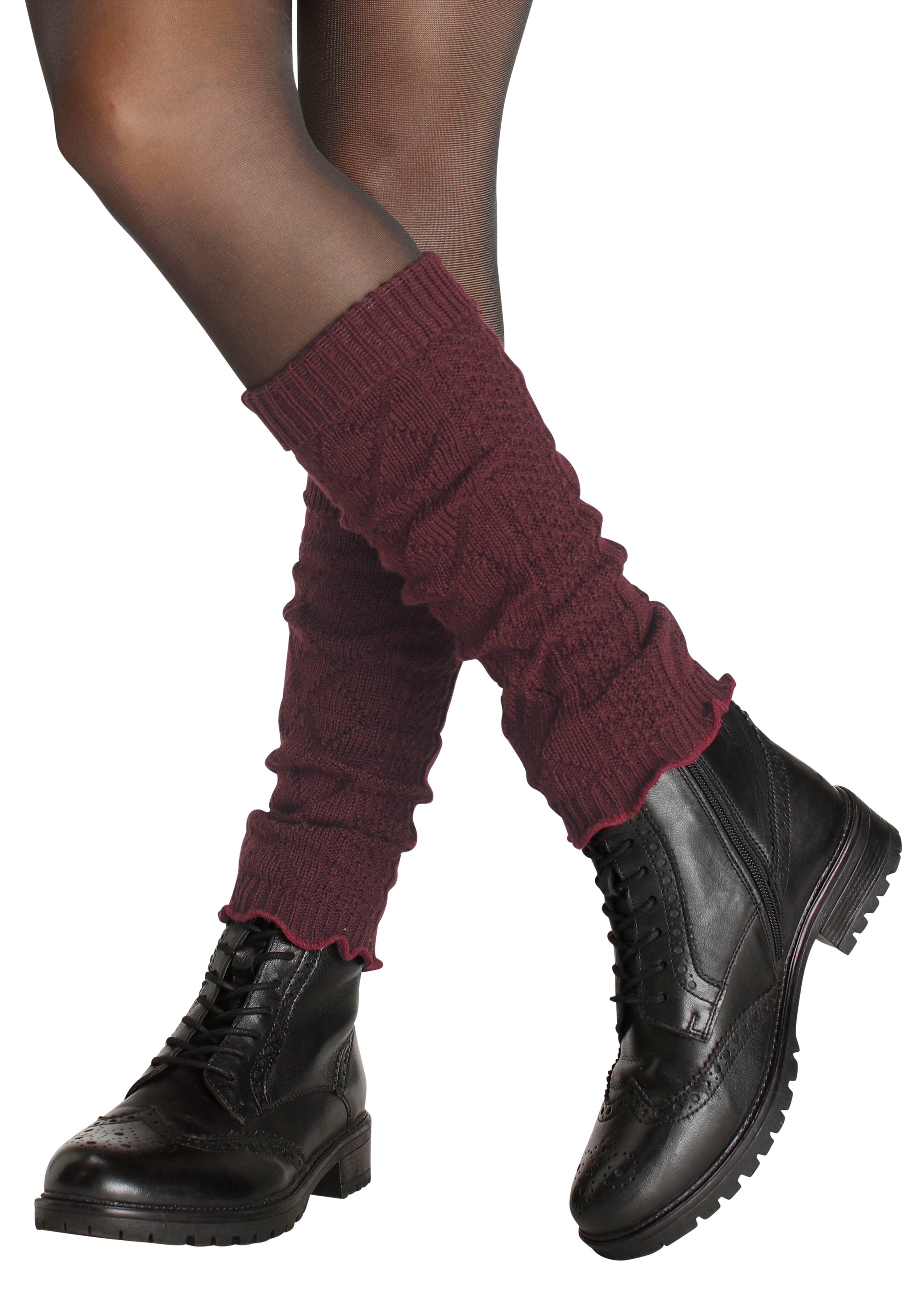 Thumbnail - Lavana Stulpensocken Packung, 2 Stk. tlg. mit Zopfstrickmuster