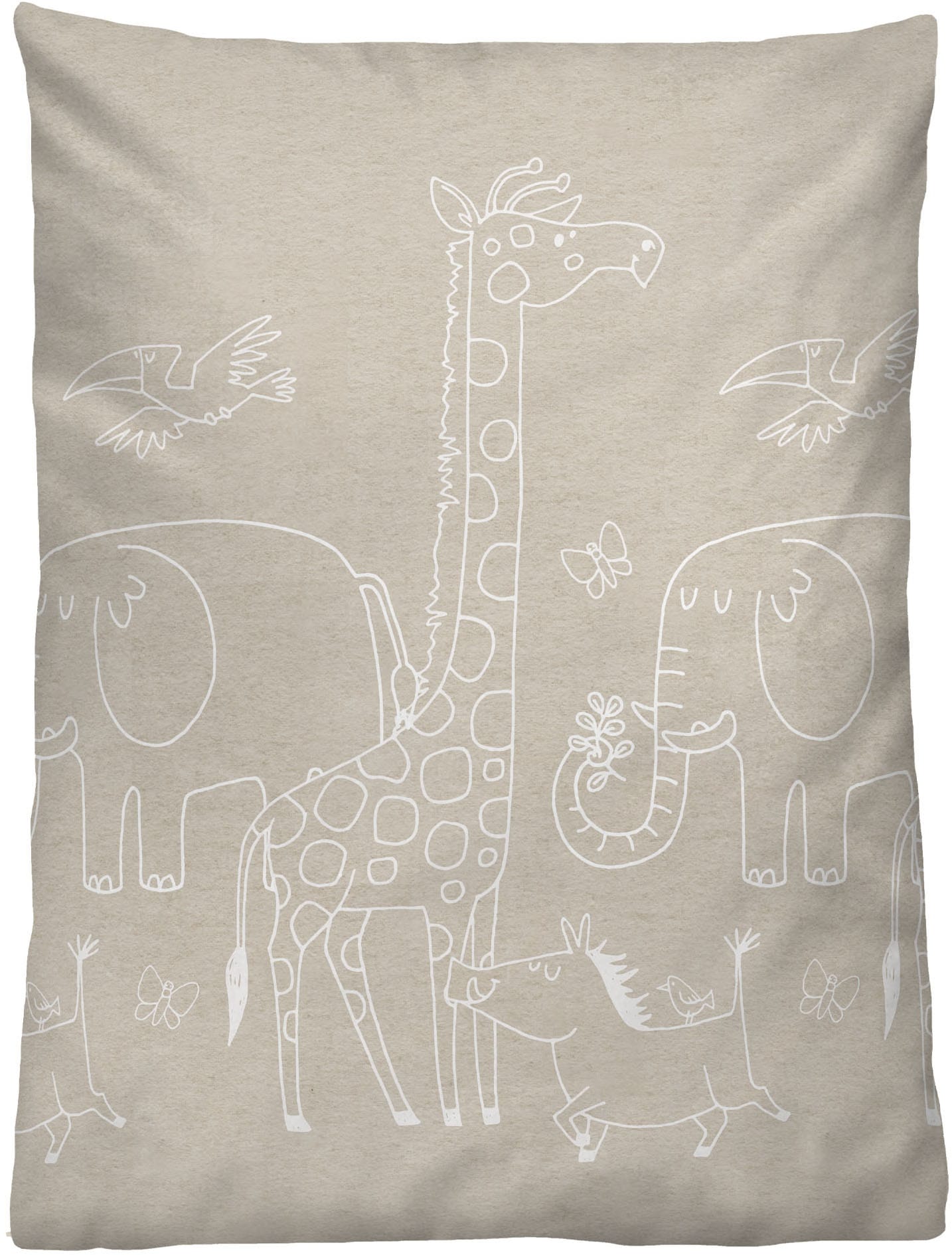 Biberna Kinderbettwäsche »0840520«, kuschelig warm, samtweich, Melange, 100% Baumwolle, made in Germany