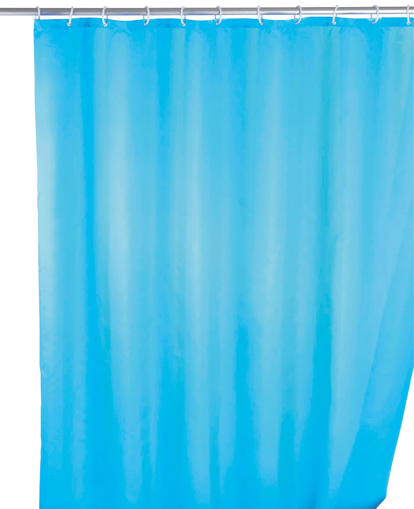 WENKO Duschvorhang "Uni Light Blue" Breite 180 cm Höhe 200 cm, Polyester, waschbar