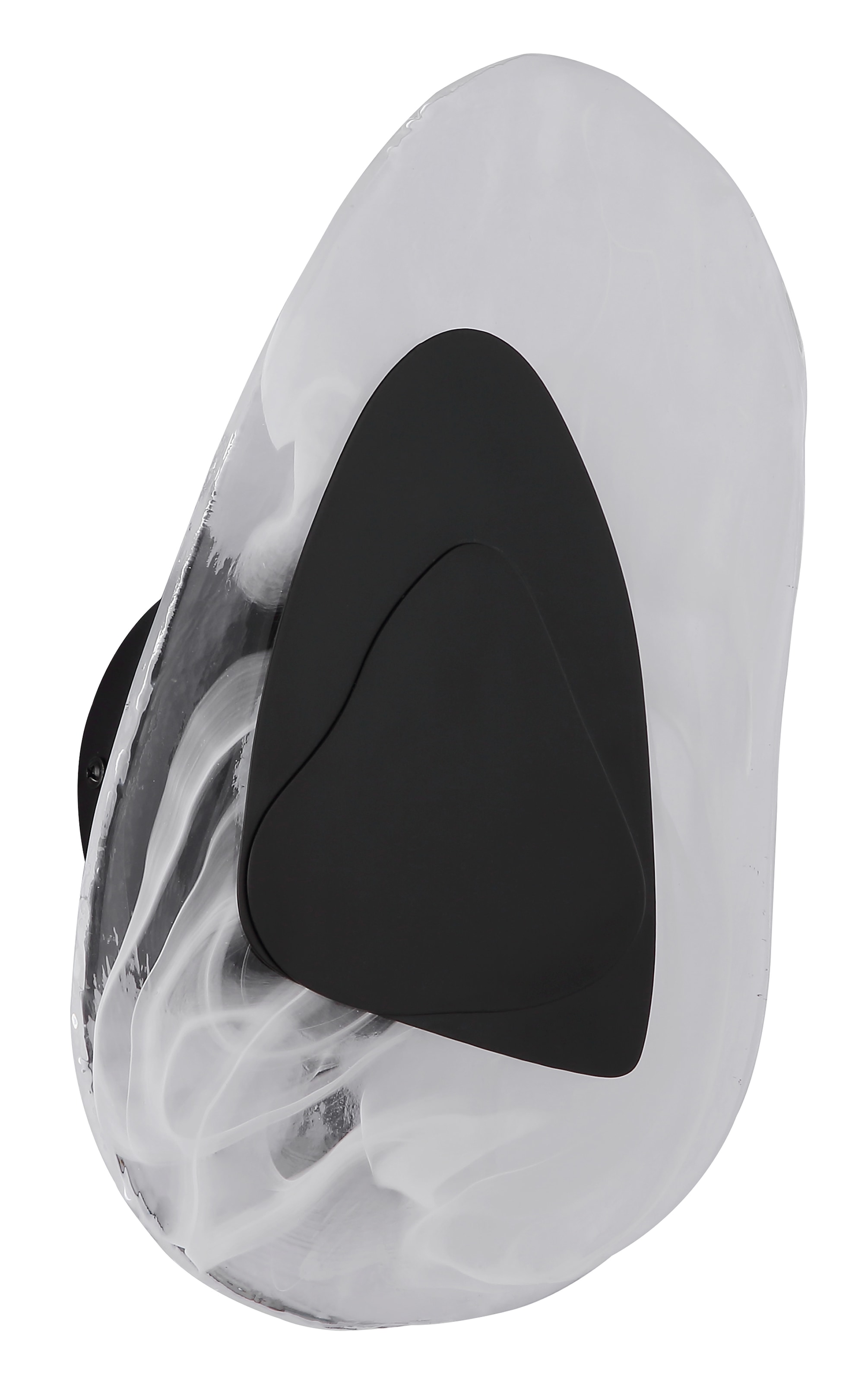GLOBO LIGHTING LED Wandleuchte »DORSEY«, Leuchtmittel LED-Modul | LED fest integriert, Wandlampe/schwarz/Glas klar/BxH: 203x315mm/Deko