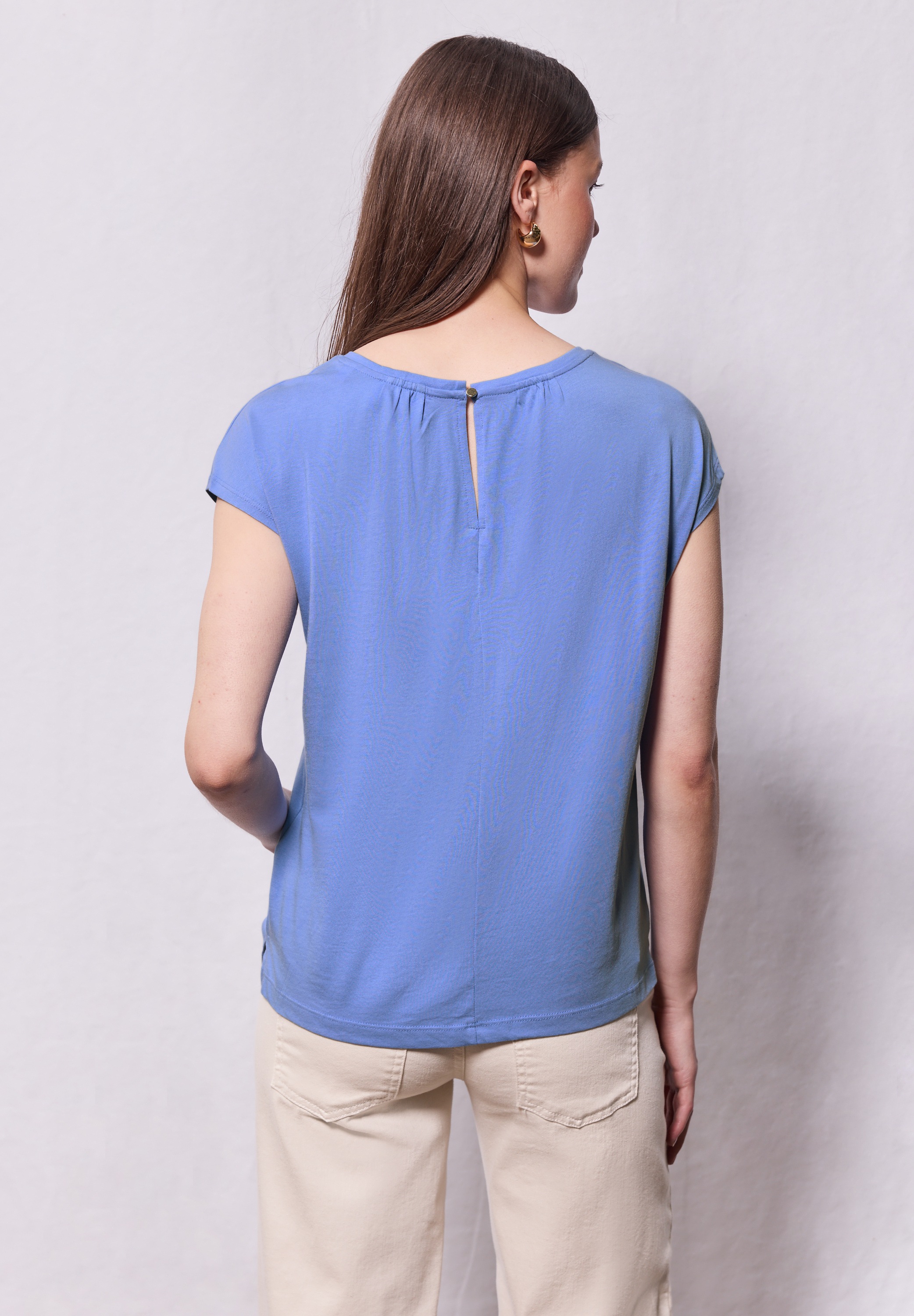 STREET ONE T-Shirt, aus elastischem Materialmix
