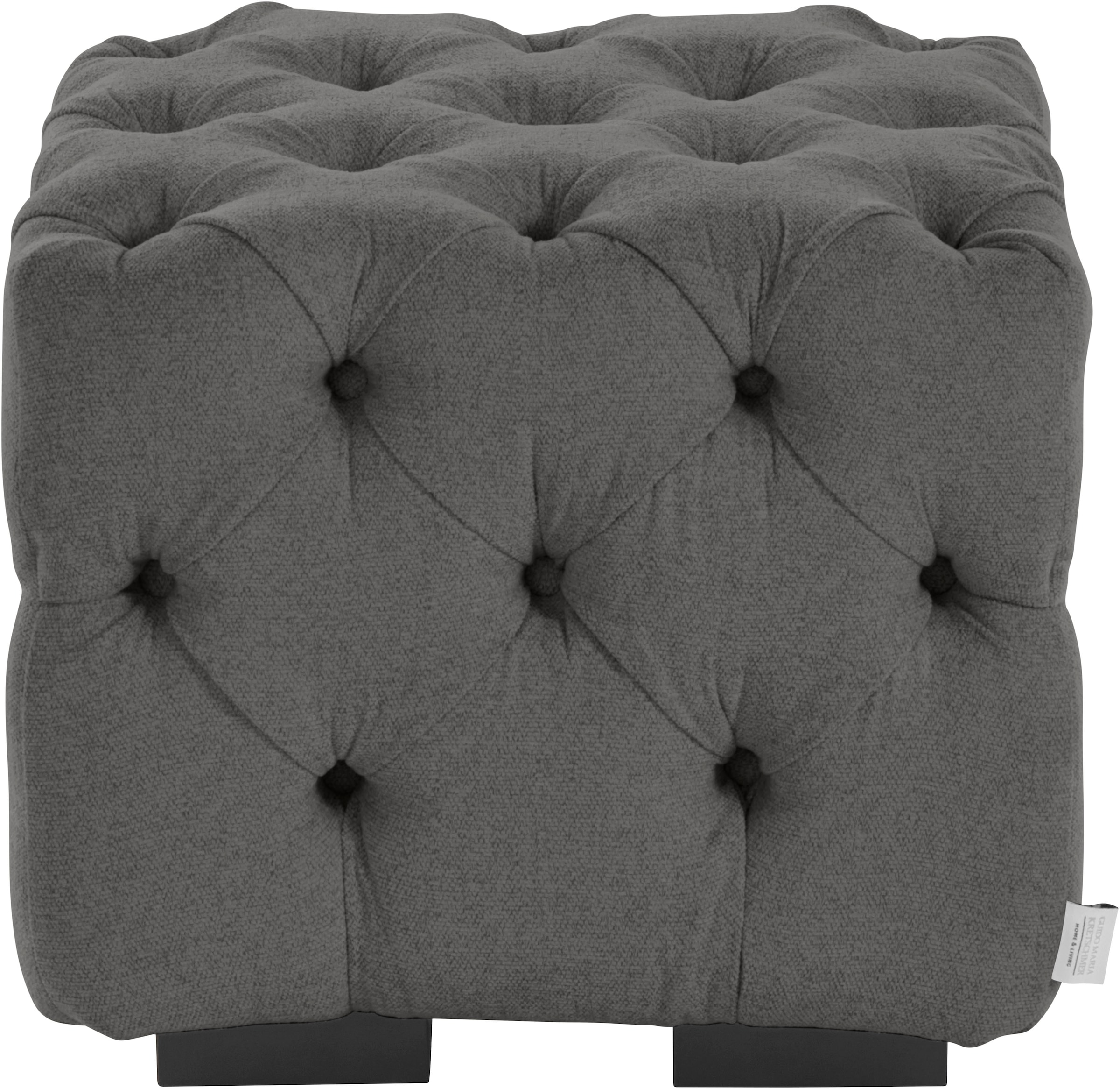 Guido Maria Kretschmer Home&Living Polsterhocker »Kalina«, mit klassischer Chesterfield-Knopfheftung, passend zur Serie "Kalina"