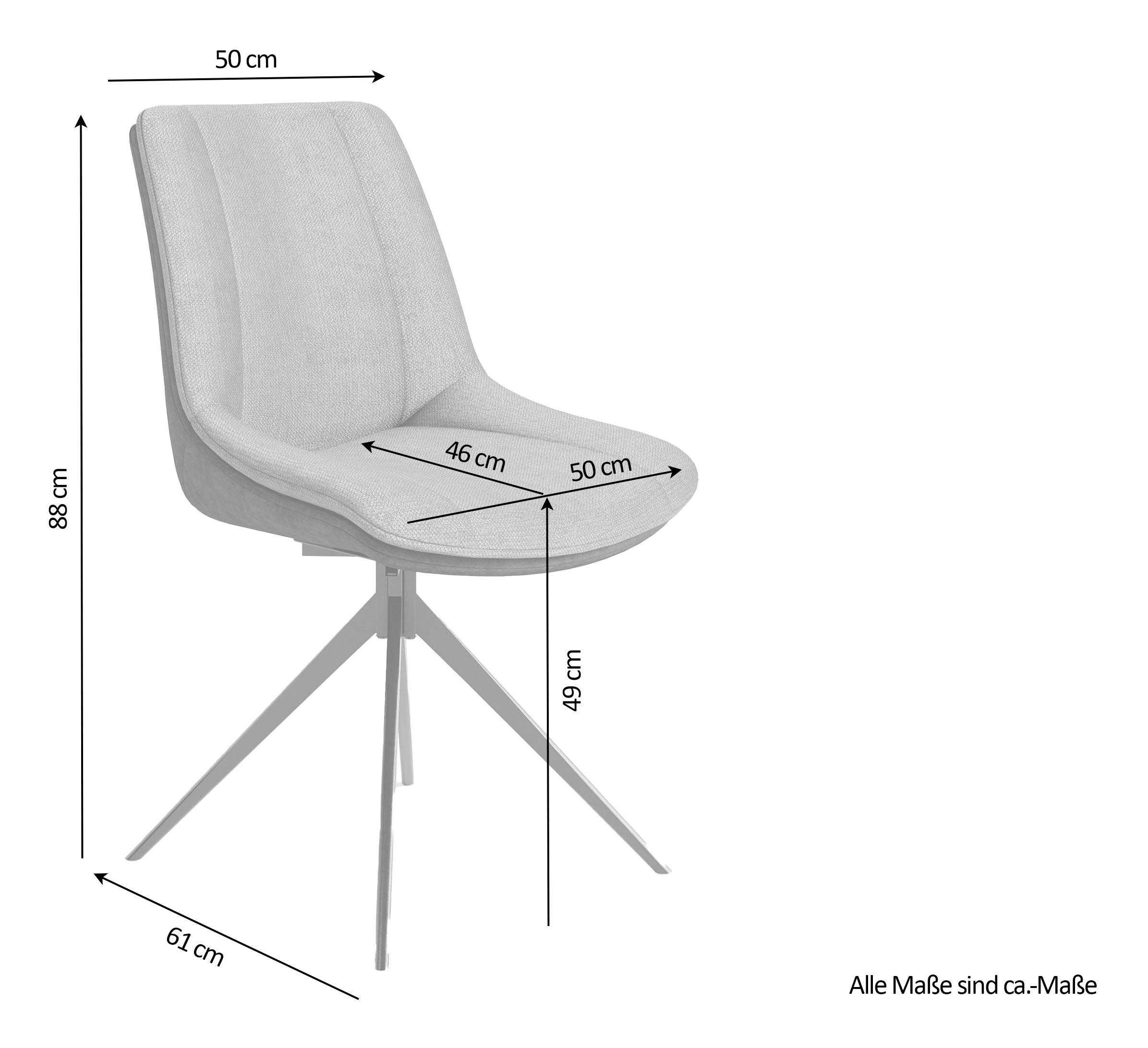 byLIVING Esszimmerstuhl »Phoenix 2er-Set«, (Set), 2 St., Boucle-Microfaser, 360 Grad drehbar mit Rücklauffunktion und hochwertigen Bezugsstoffen