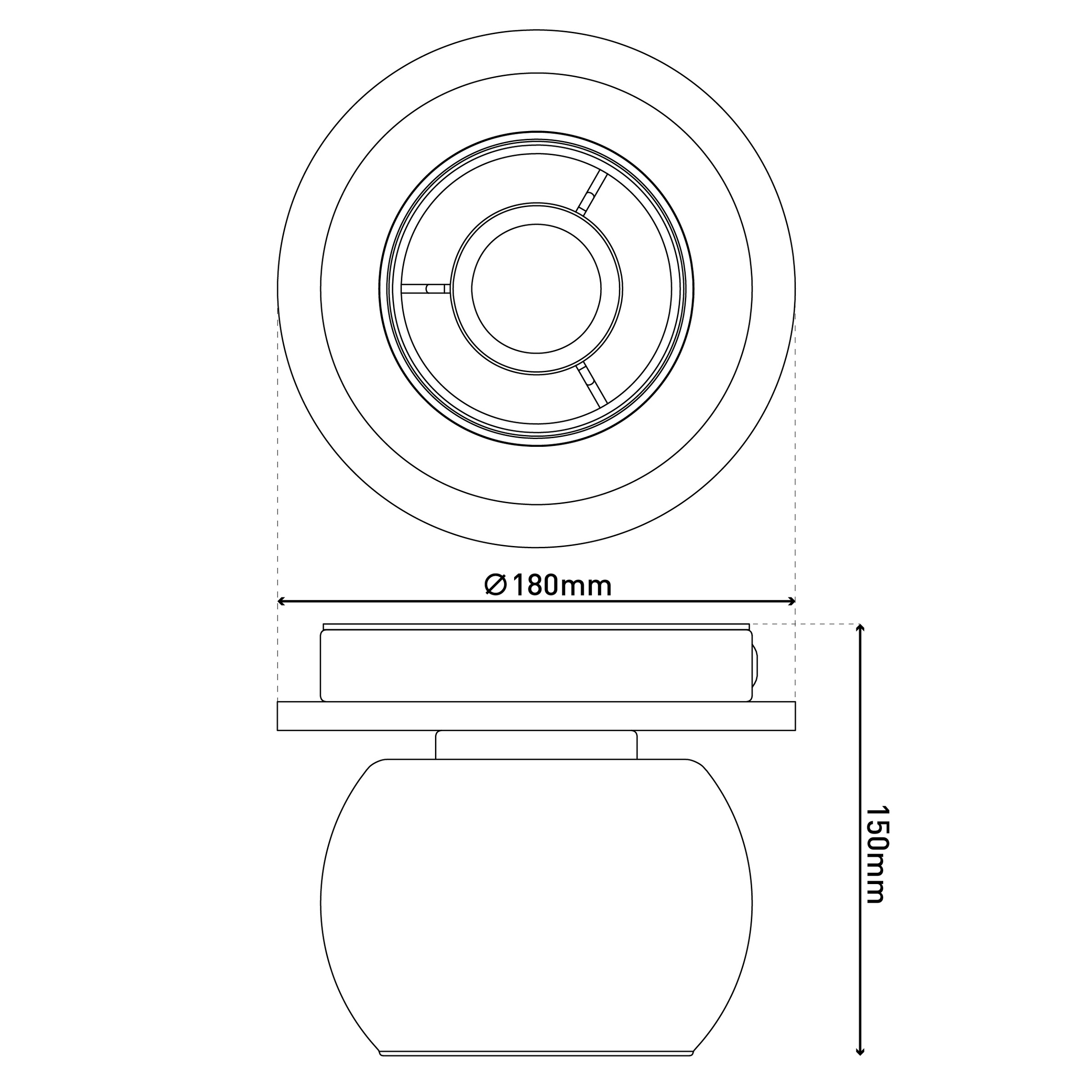 näve Deckenleuchte »Texas« E27 1 Stk.