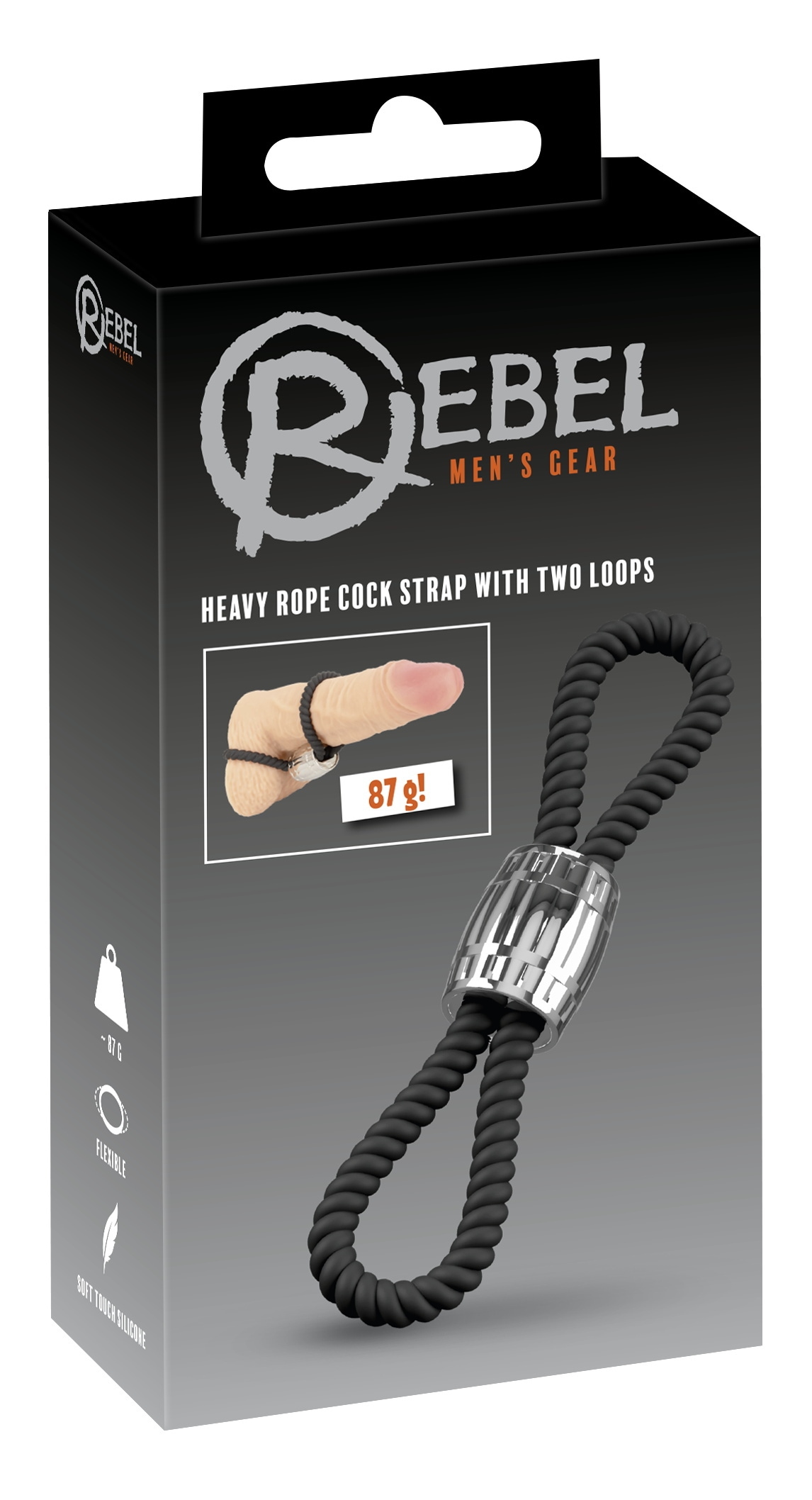 REBEL Penisring »Penisschlaufe Heavy Rope Cock Strap with two Loops«