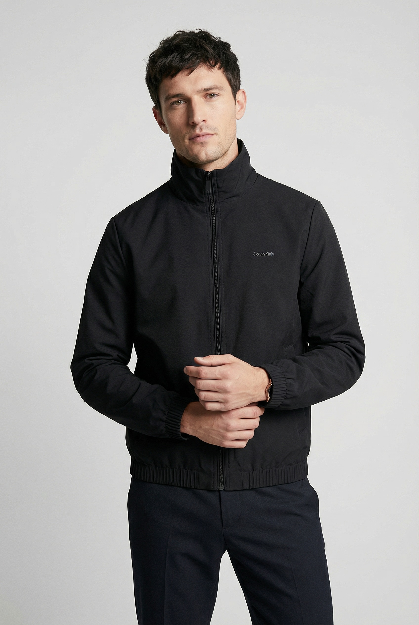 Calvin Klein Windbreaker "LS NYLON STAND COLLAR WINDBREAKE" ohne Kapuze Reg günstig online kaufen