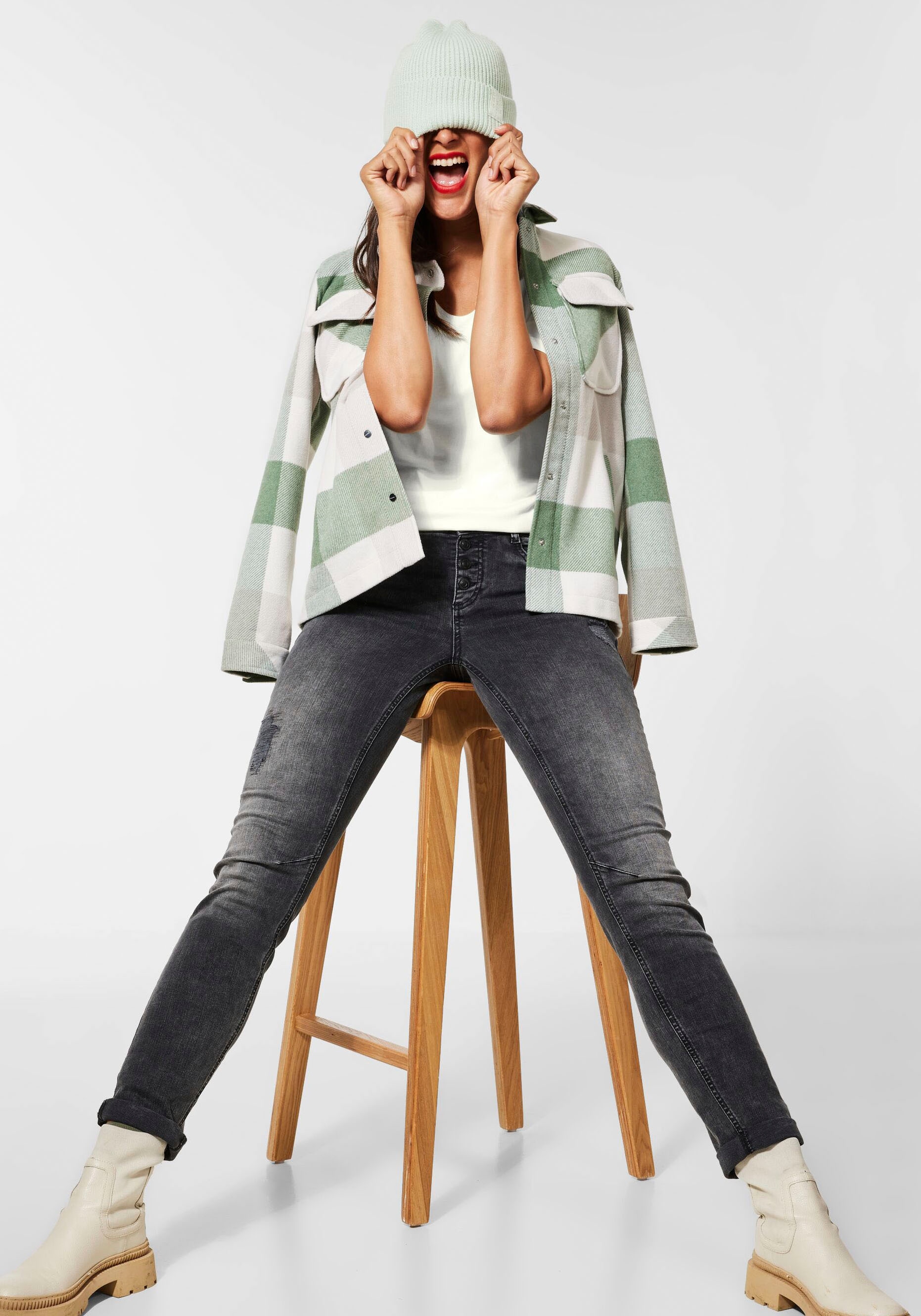 STREET ONE T-Shirt »Style Palmira«, im Basic-Style