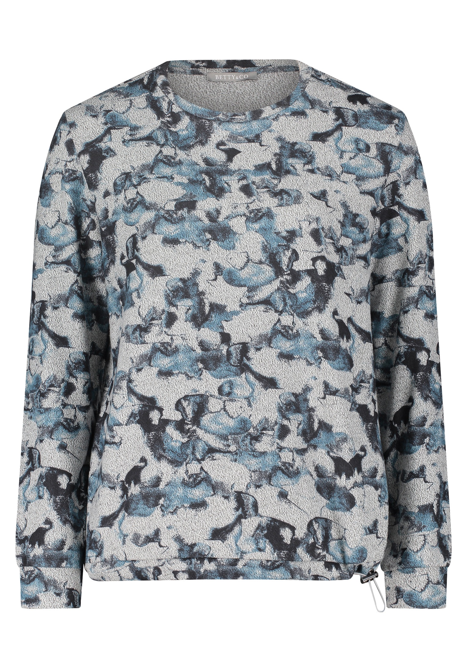 Betty&Co Kurzarmshirt »Betty & Co Damen Casual-Shirt mit Tunnelzug«, (1 tlg.), Druck