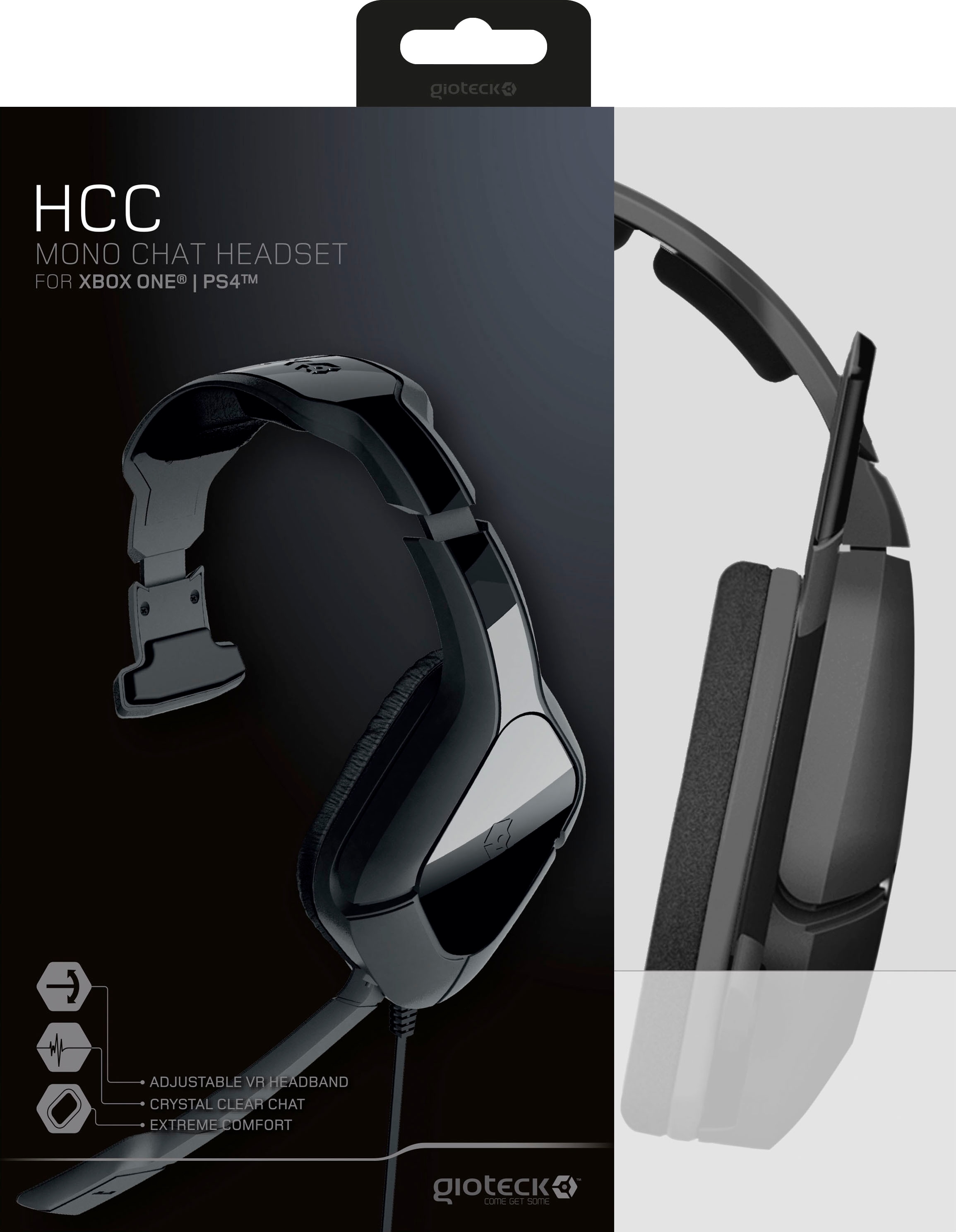 Gioteck Gaming-Headset »Gioteck GI014502 HCC Mono«, Mikrofon abnehmbar-Noise-Cancelling